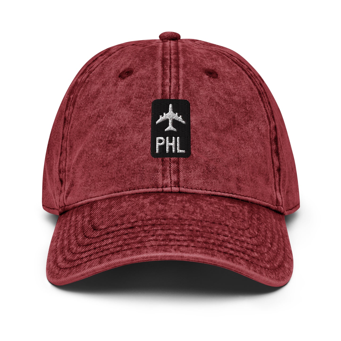 Jetliner Vintage Cotton Twill Baseball Cap • Black/White • PHL Philadelphia Souvenir • YHM Designs - Image 14