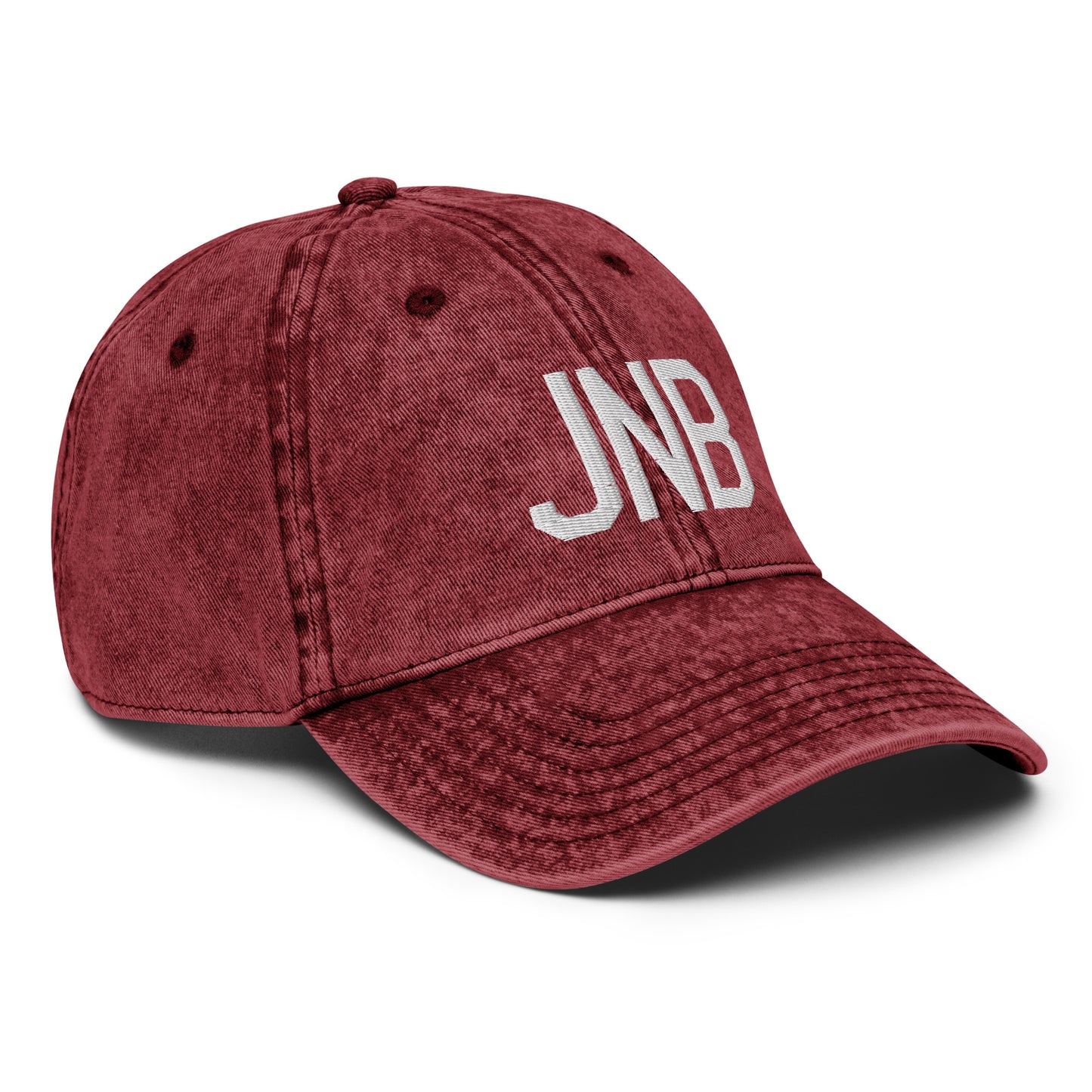 Airport Code Twill Cap - White • JNB Johannesburg • YHM Designs - Image 21