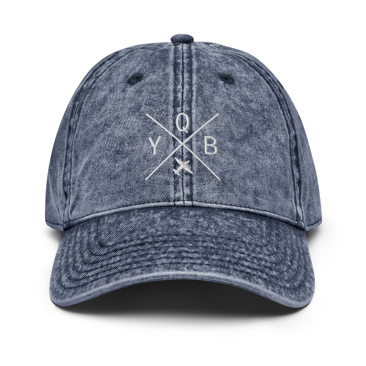 Crossed-X Cotton Twill Cap - White • YQB Quebec City • YHM Designs - Image 19