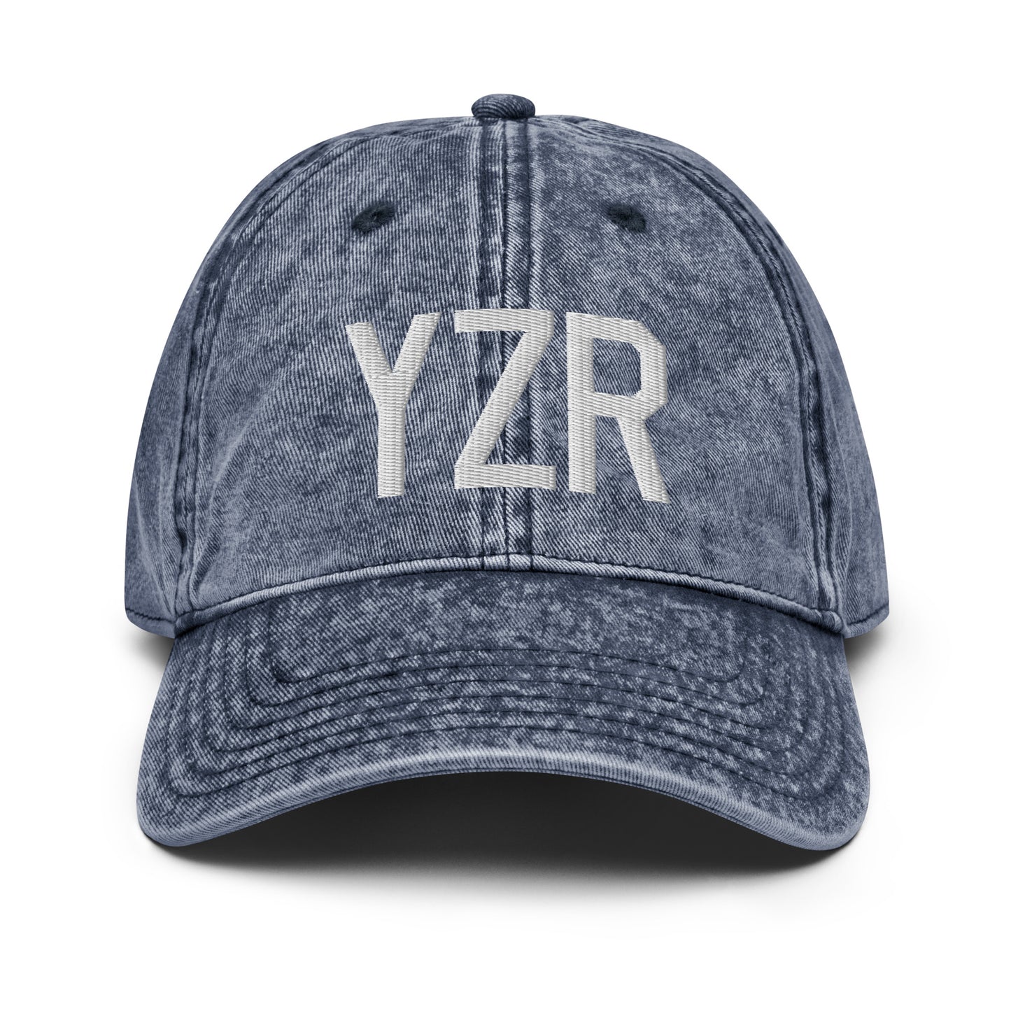 Airport Code Twill Cap - White • YZR Sarnia • YHM Designs - Image 16