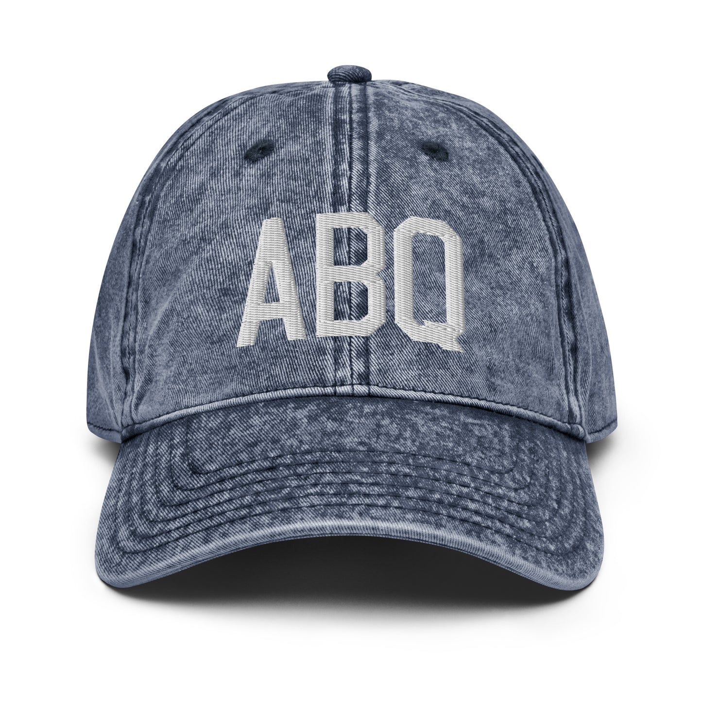 Airport Code Twill Cap - White • ABQ Albuquerque • YHM Designs - Image 16