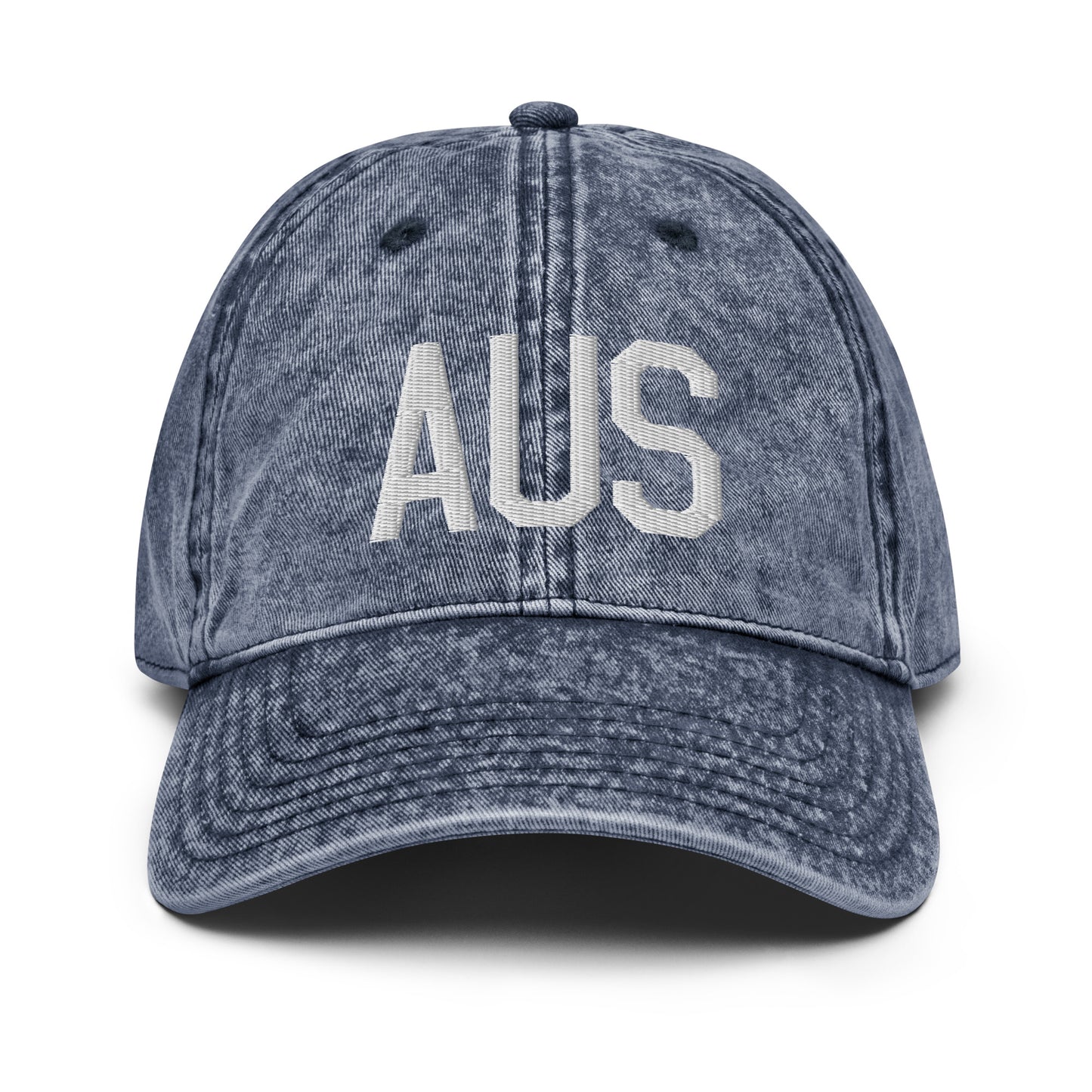 Airport Code Twill Cap - White • AUS Austin • YHM Designs - Image 16