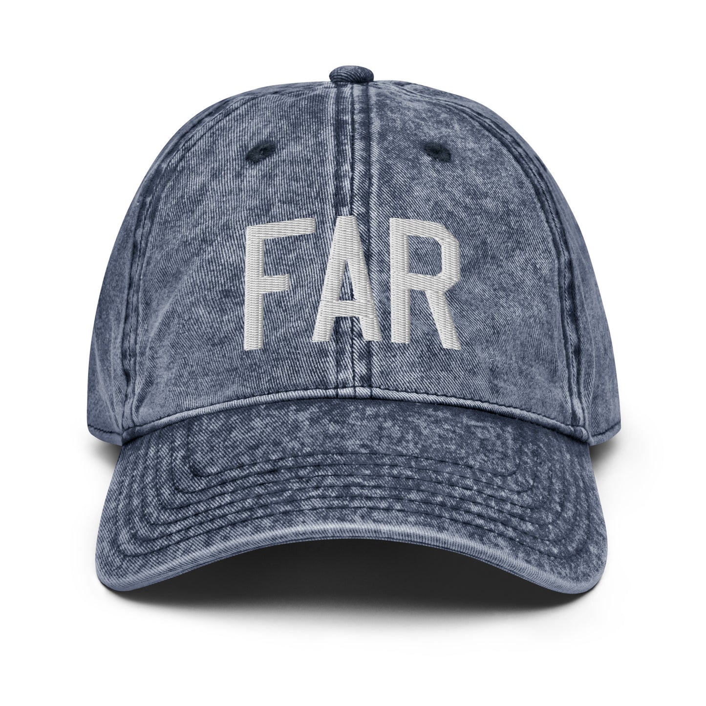 Airport Code Twill Cap - White • FAR Fargo • YHM Designs - Image 16