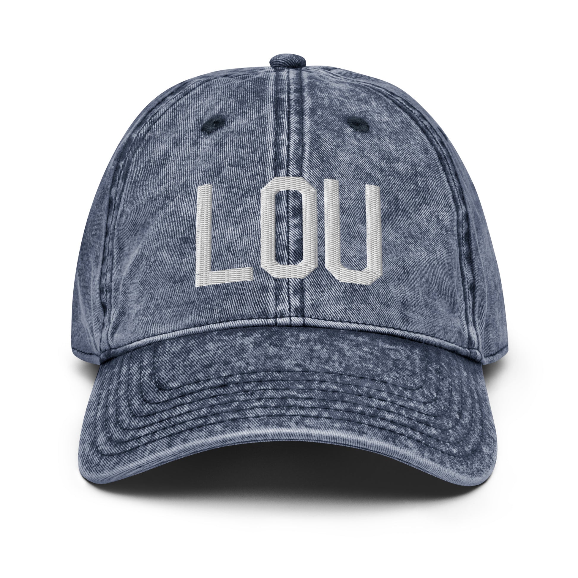 Airport Code Twill Cap - White • LOU Louisville • YHM Designs - Image 16