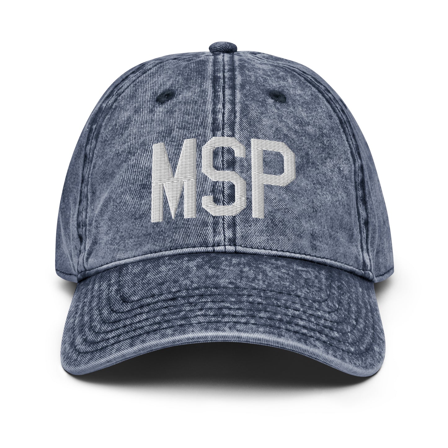 Airport Code Twill Cap - White • MSP Minneapolis • YHM Designs - Image 16