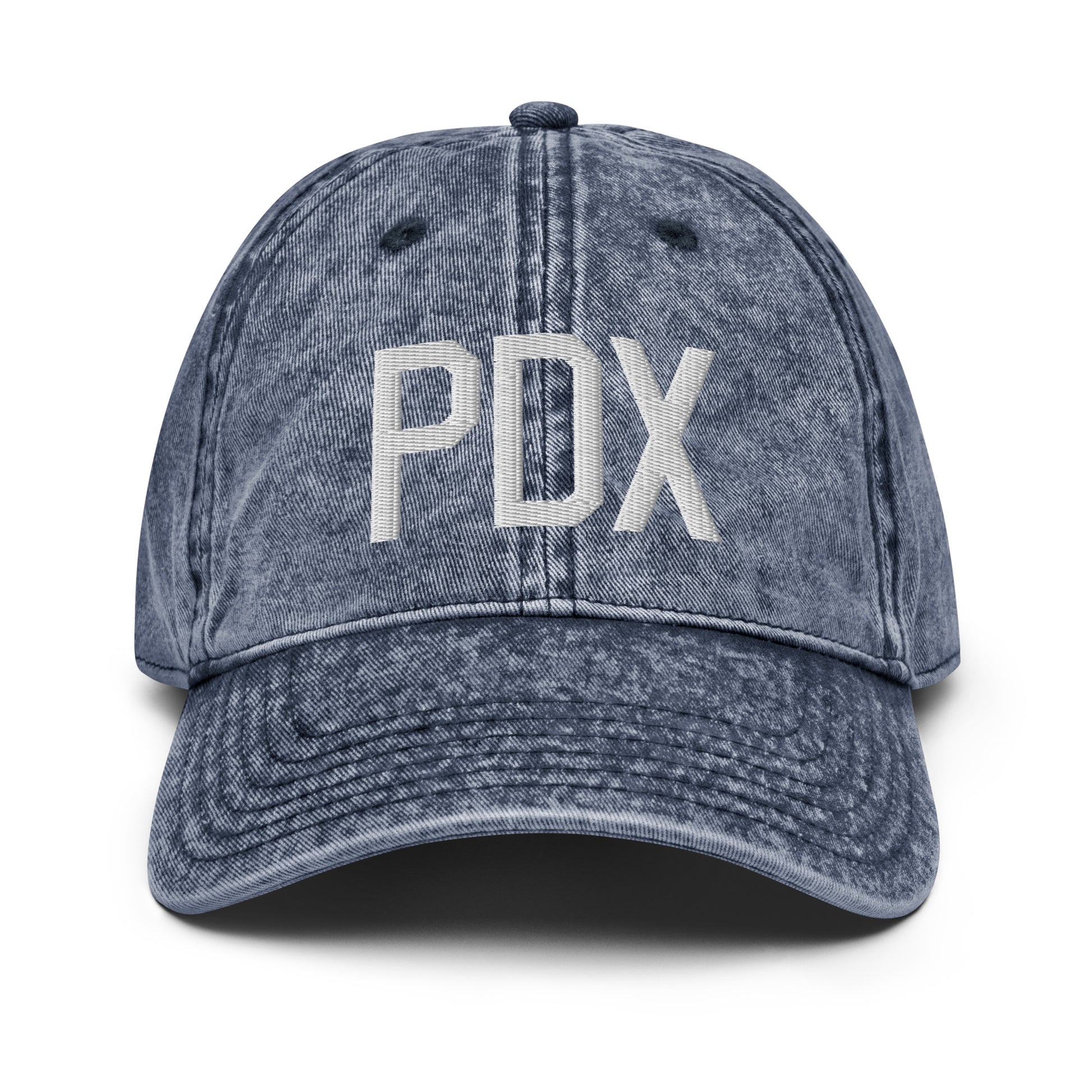 Airport Code Twill Cap - White • PDX Portland • YHM Designs - Image 16