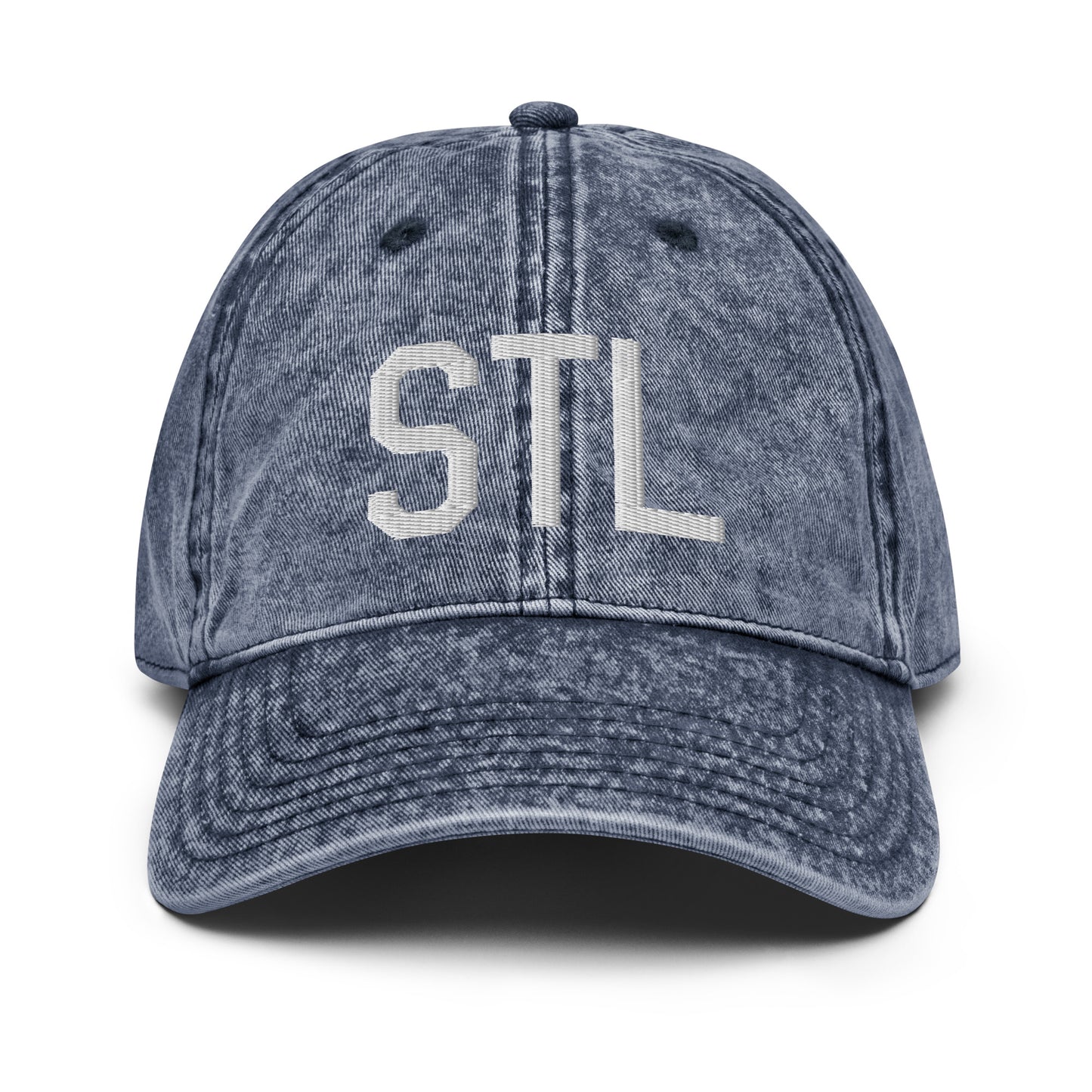 Airport Code Twill Cap - White • STL St. Louis • YHM Designs - Image 16