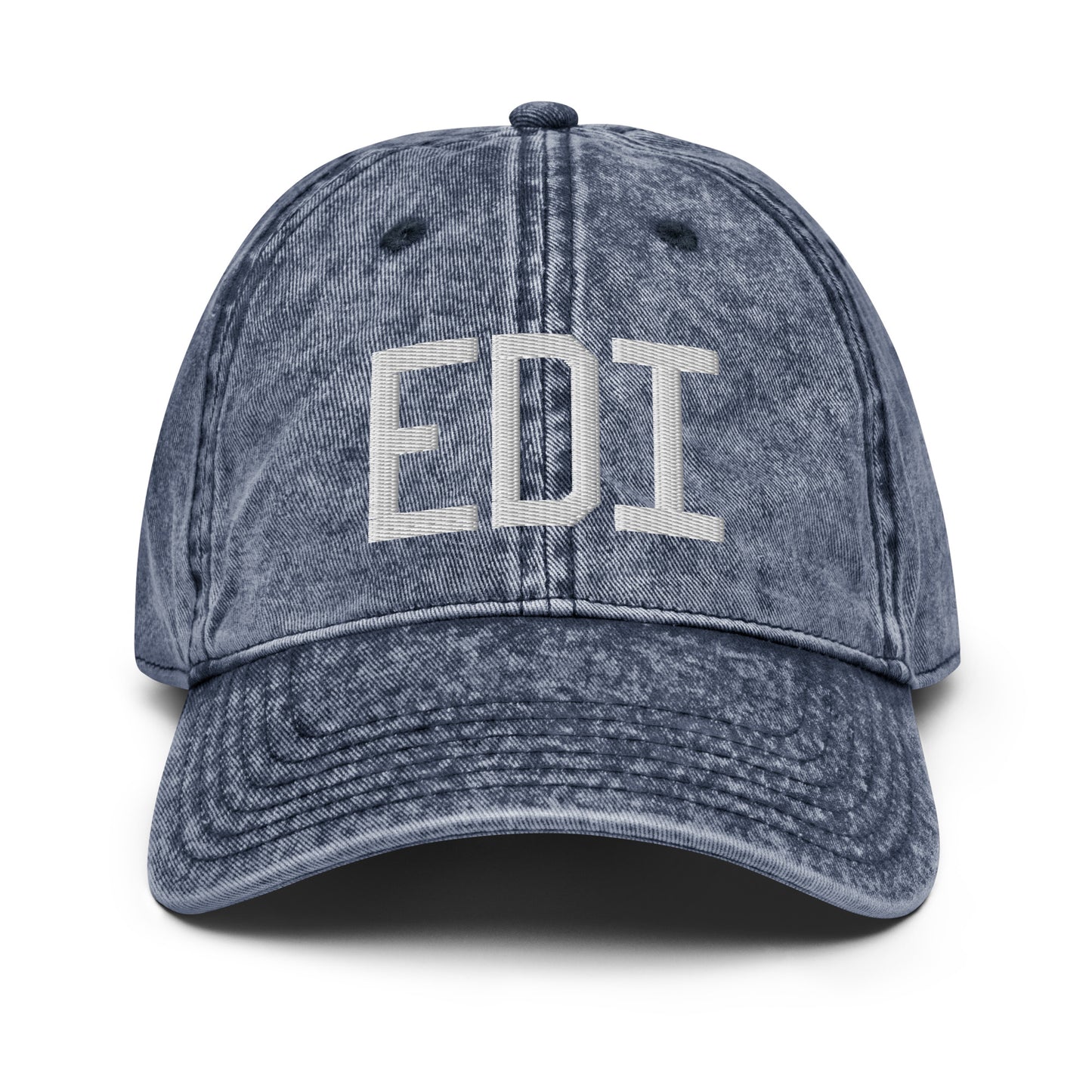 Airport Code Twill Cap - White • EDI Edinburgh • YHM Designs - Image 16