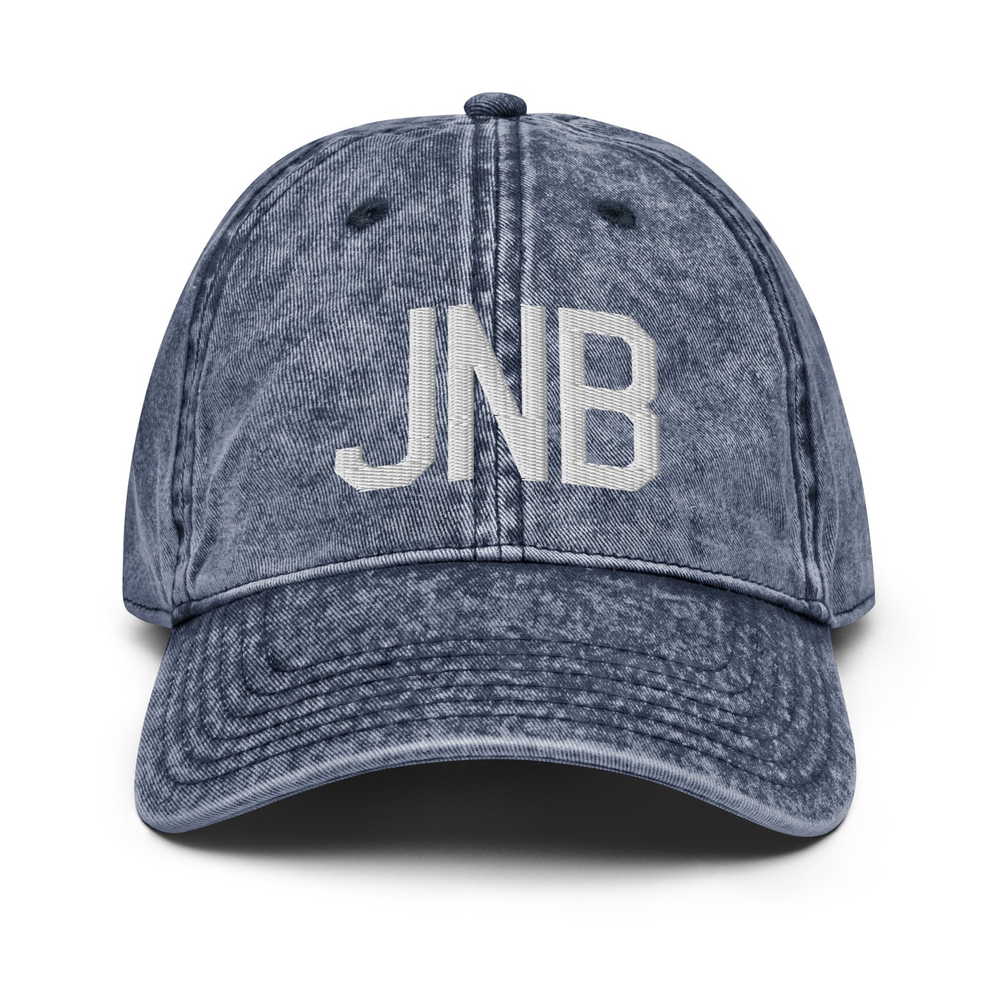 Airport Code Twill Cap - White • JNB Johannesburg • YHM Designs - Image 16