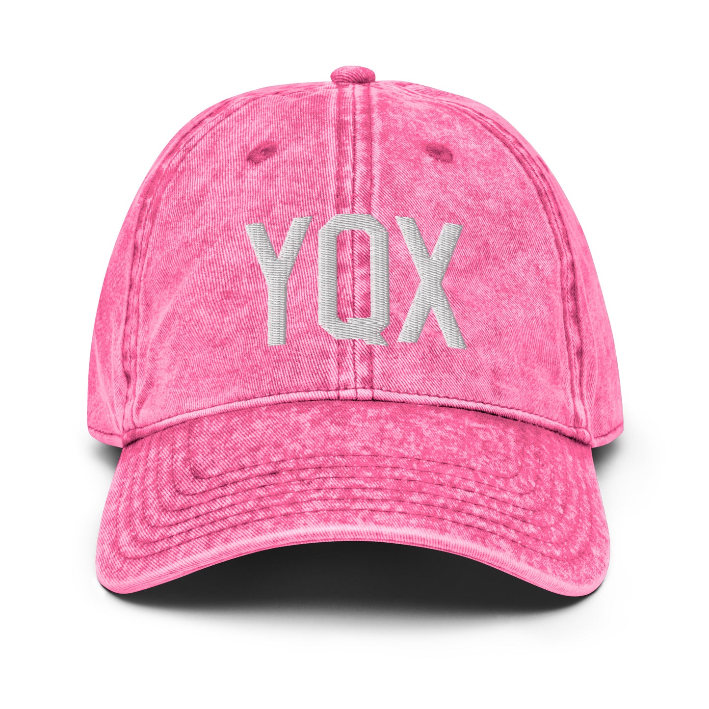 Airport Code Twill Cap - White • YQX Gander • YHM Designs - Image 25