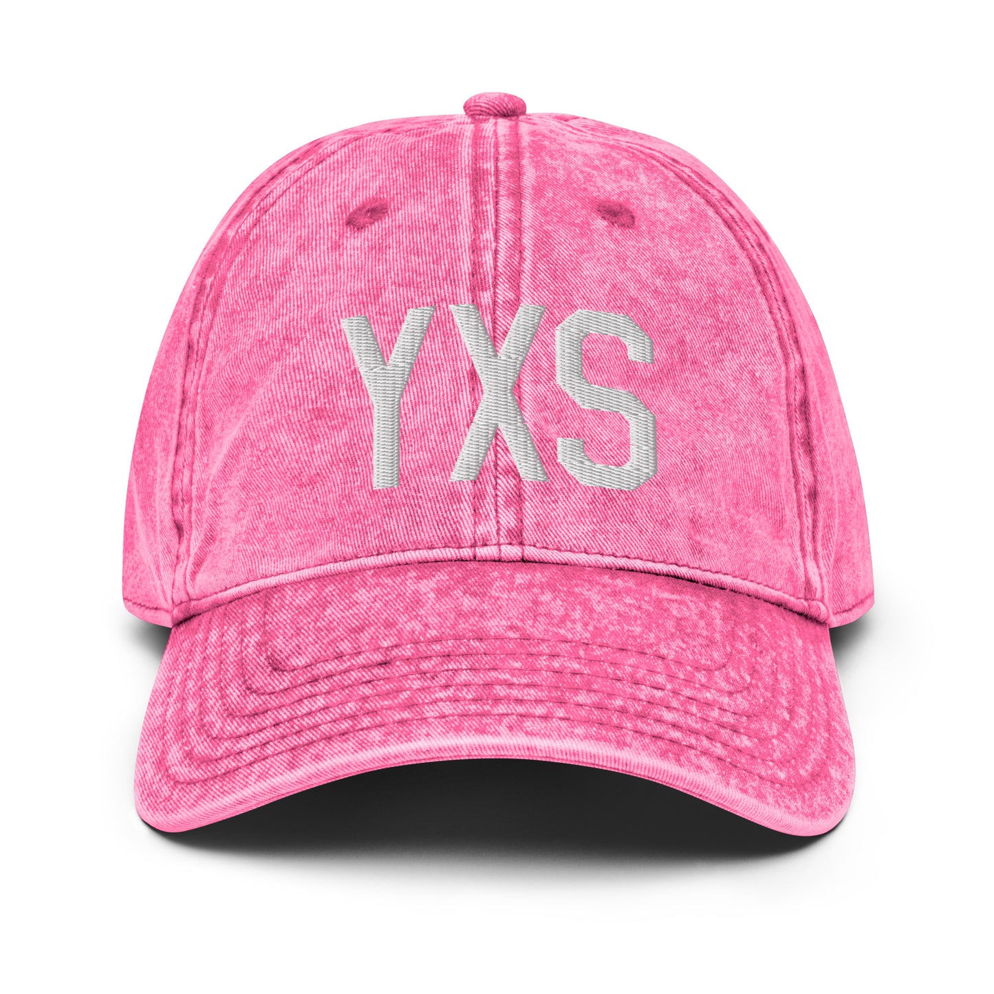 Airport Code Twill Cap - White • YXS Prince George • YHM Designs - Image 25