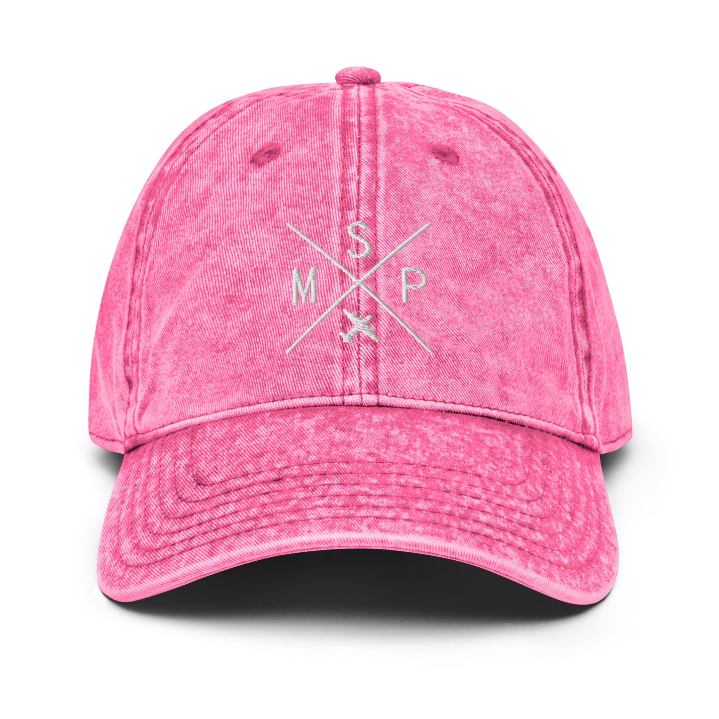 Crossed-X Cotton Twill Cap - White • MSP Minneapolis • YHM Designs - Image 27