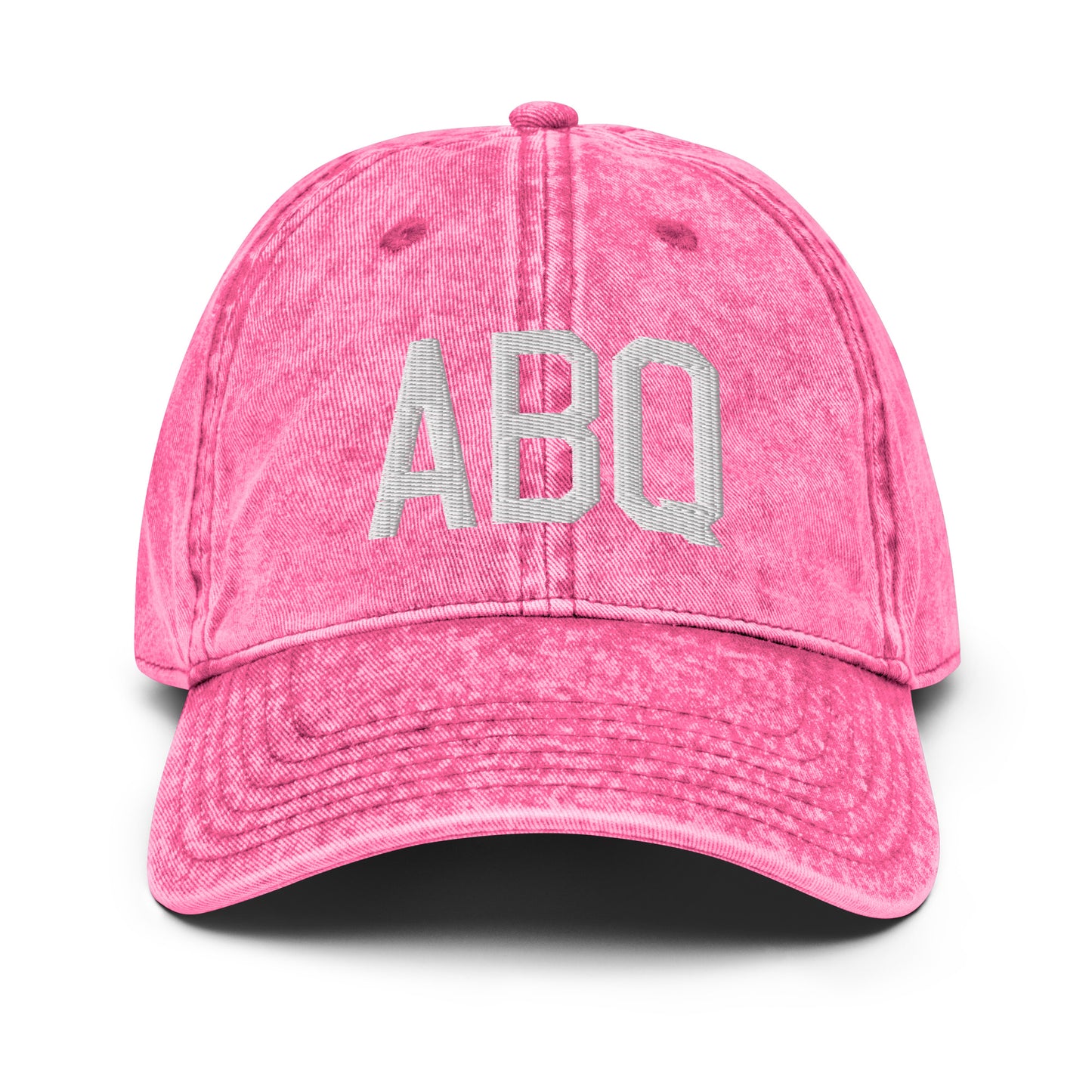 Airport Code Twill Cap - White • ABQ Albuquerque • YHM Designs - Image 25