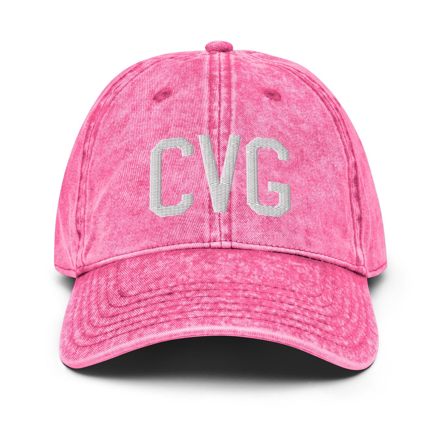 Airport Code Twill Cap - White • CVG Cincinnati • YHM Designs - Image 25