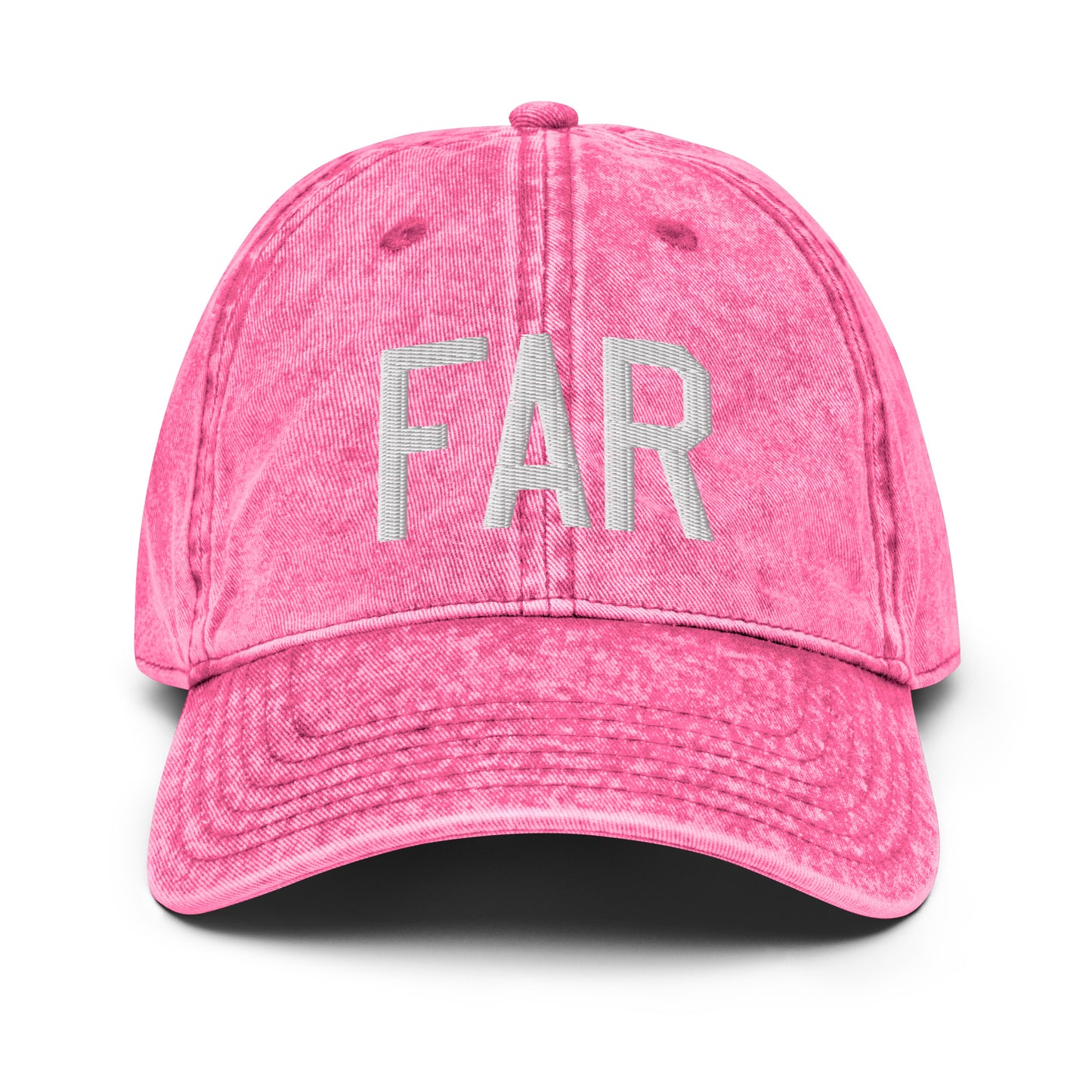 Airport Code Twill Cap - White • FAR Fargo • YHM Designs - Image 25