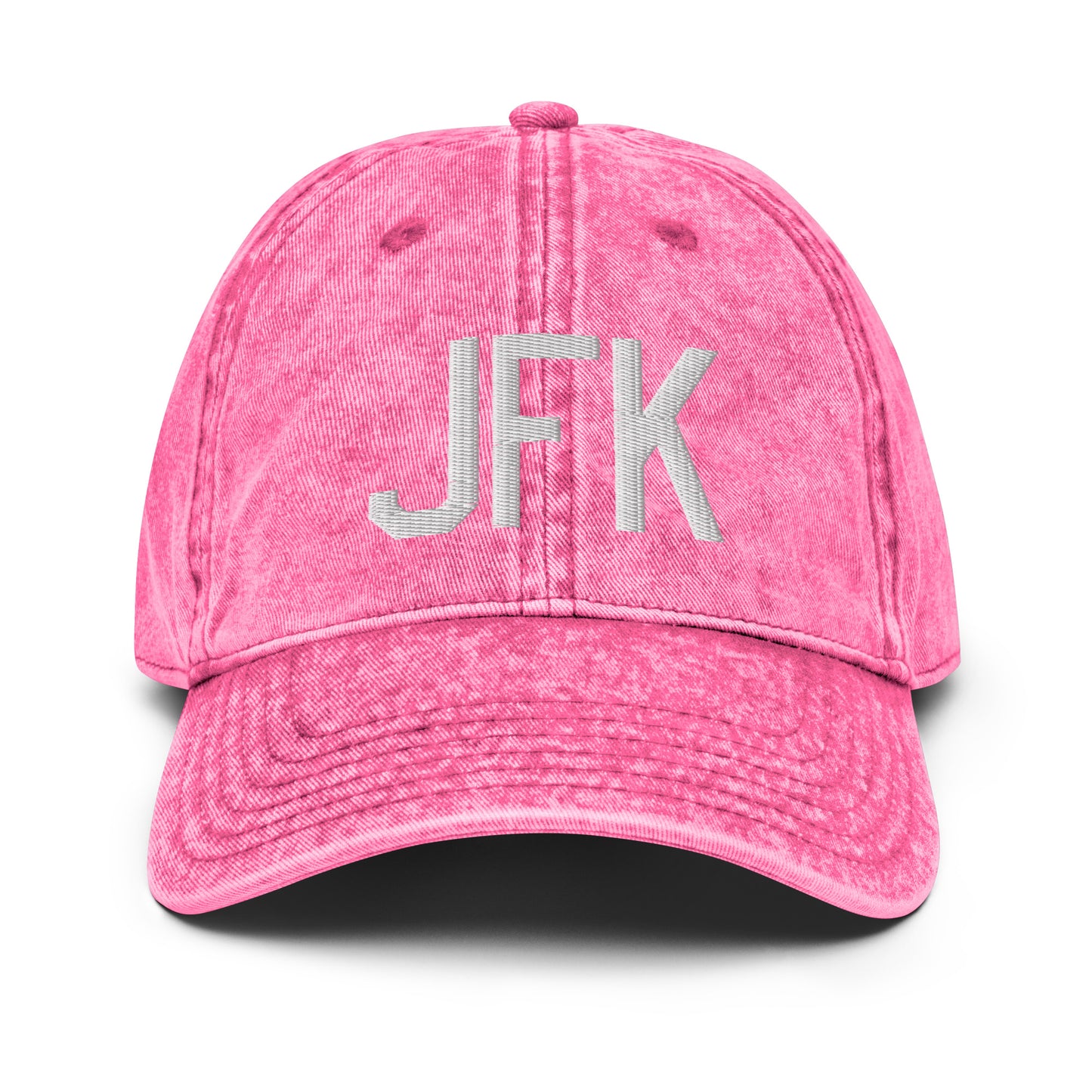 Airport Code Twill Cap - White • JFK New York • YHM Designs - Image 25