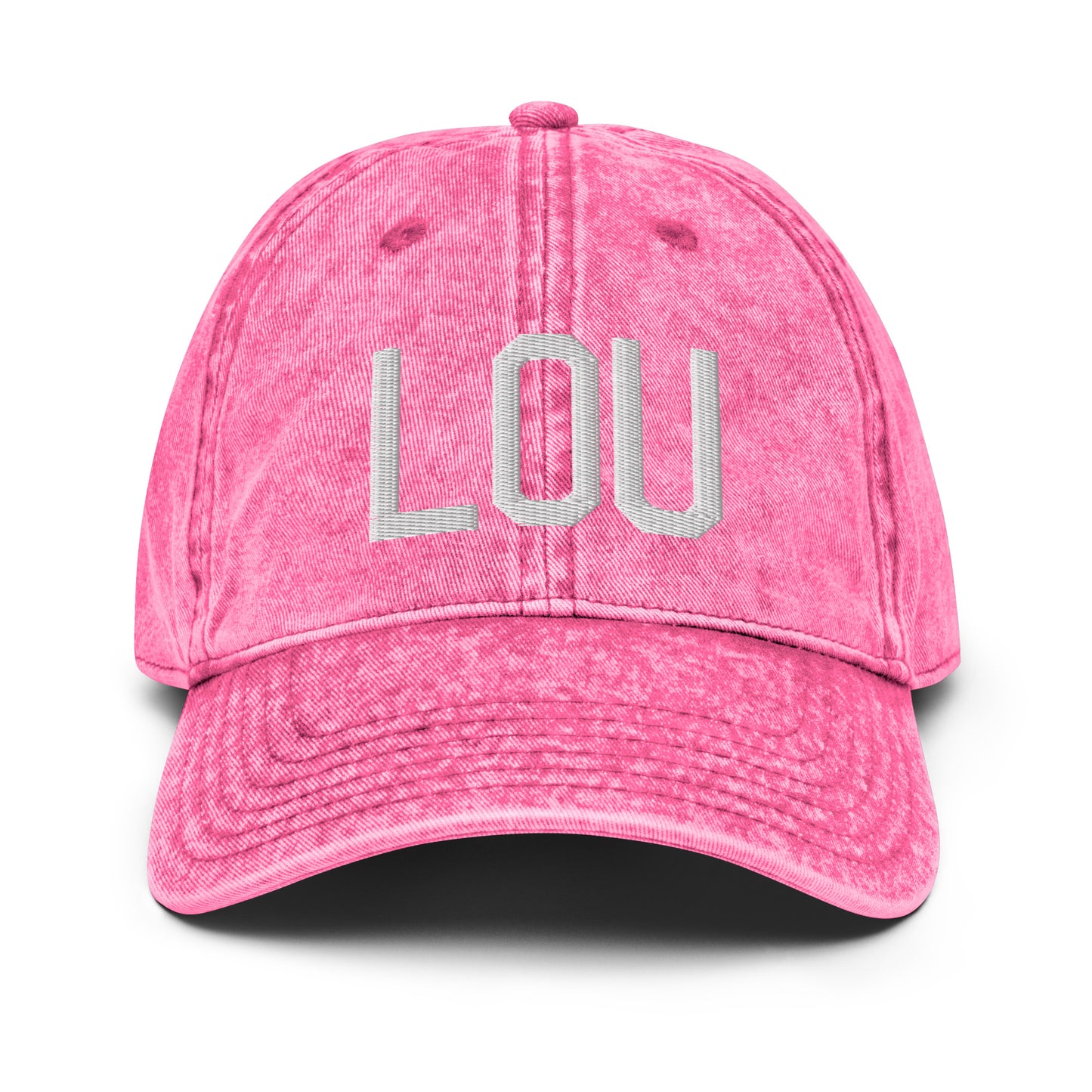 Airport Code Twill Cap - White • LOU Louisville • YHM Designs - Image 25