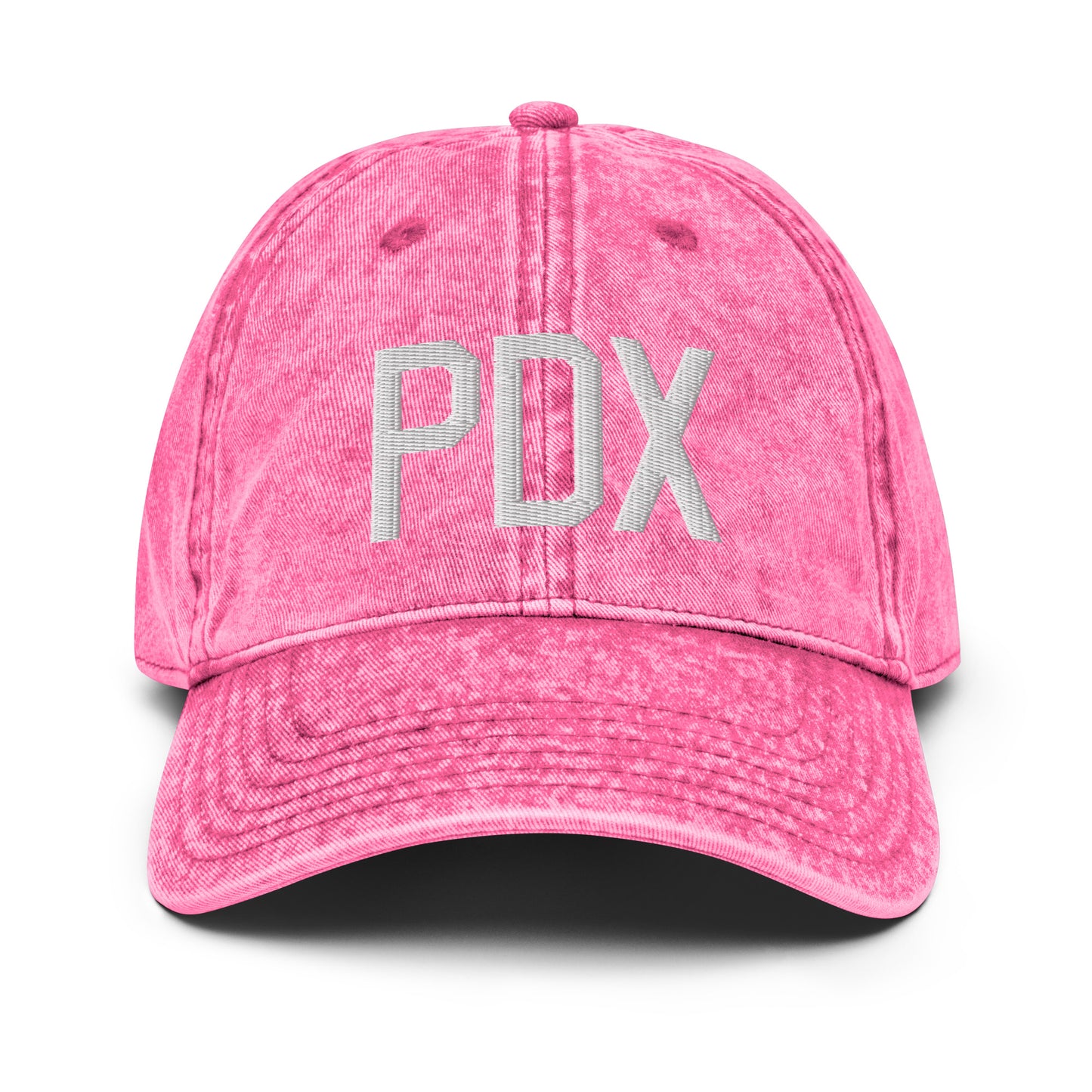 Airport Code Twill Cap - White • PDX Portland • YHM Designs - Image 25