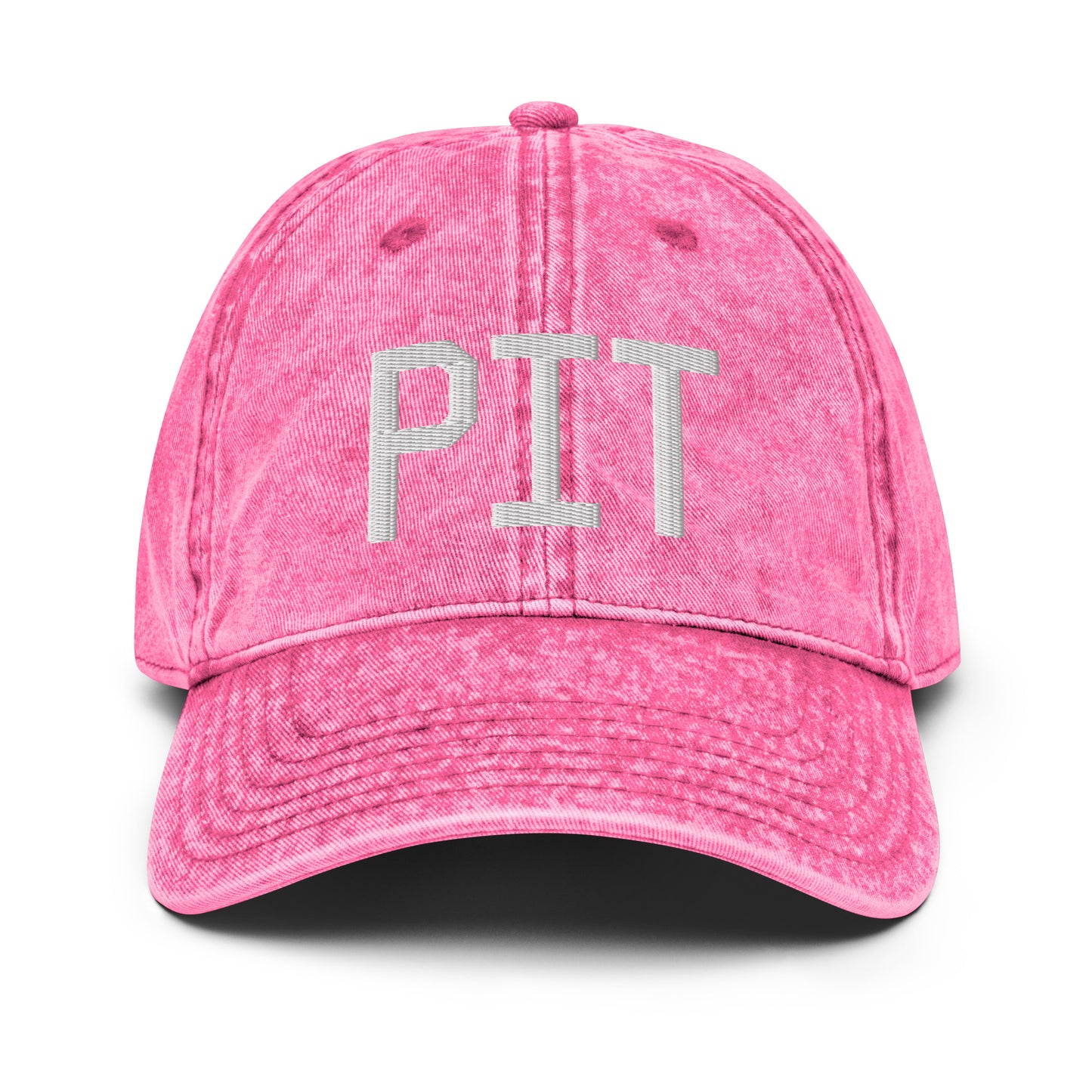 Airport Code Twill Cap - White • PIT Pittsburgh • YHM Designs - Image 25