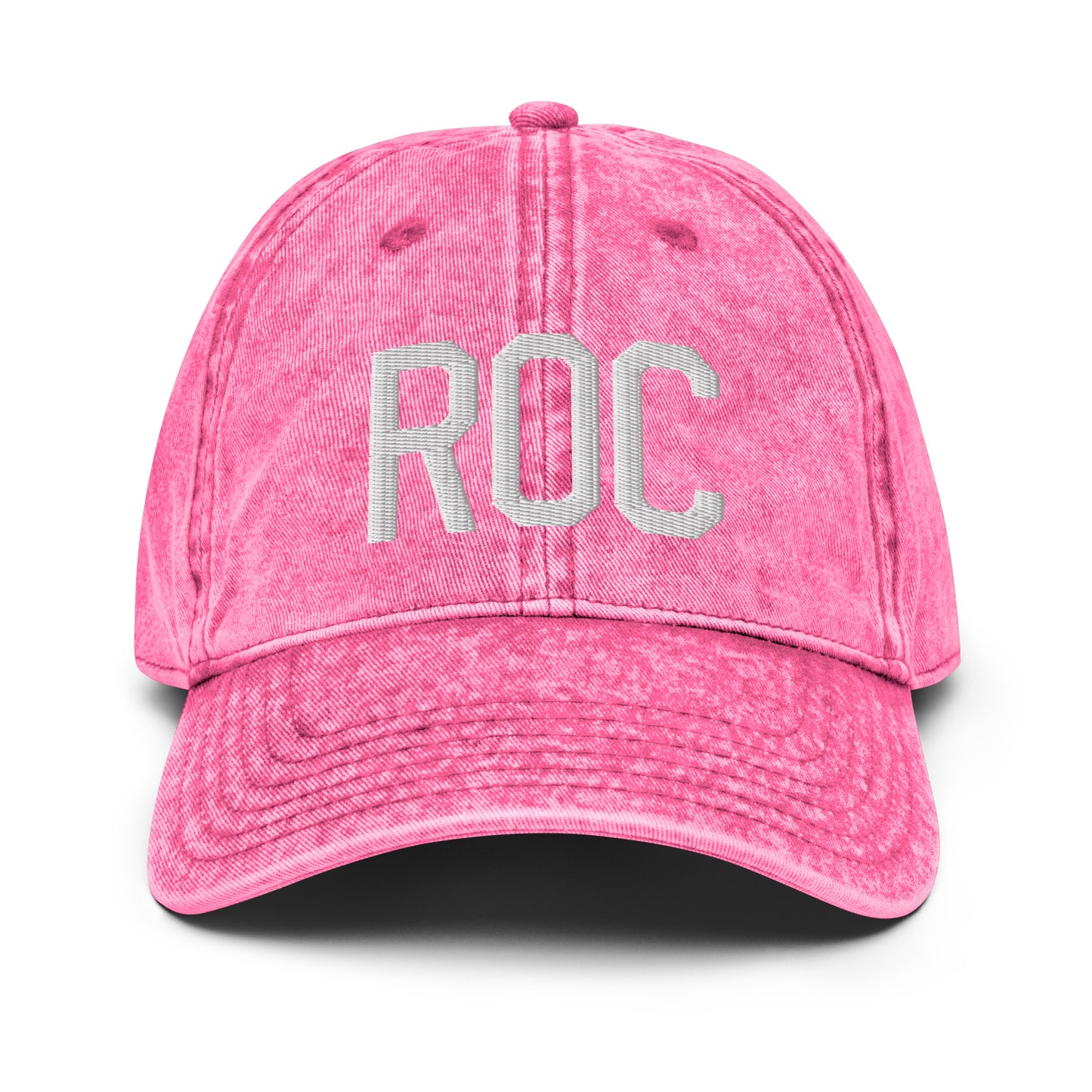 Airport Code Twill Cap - White • ROC Rochester • YHM Designs - Image 25