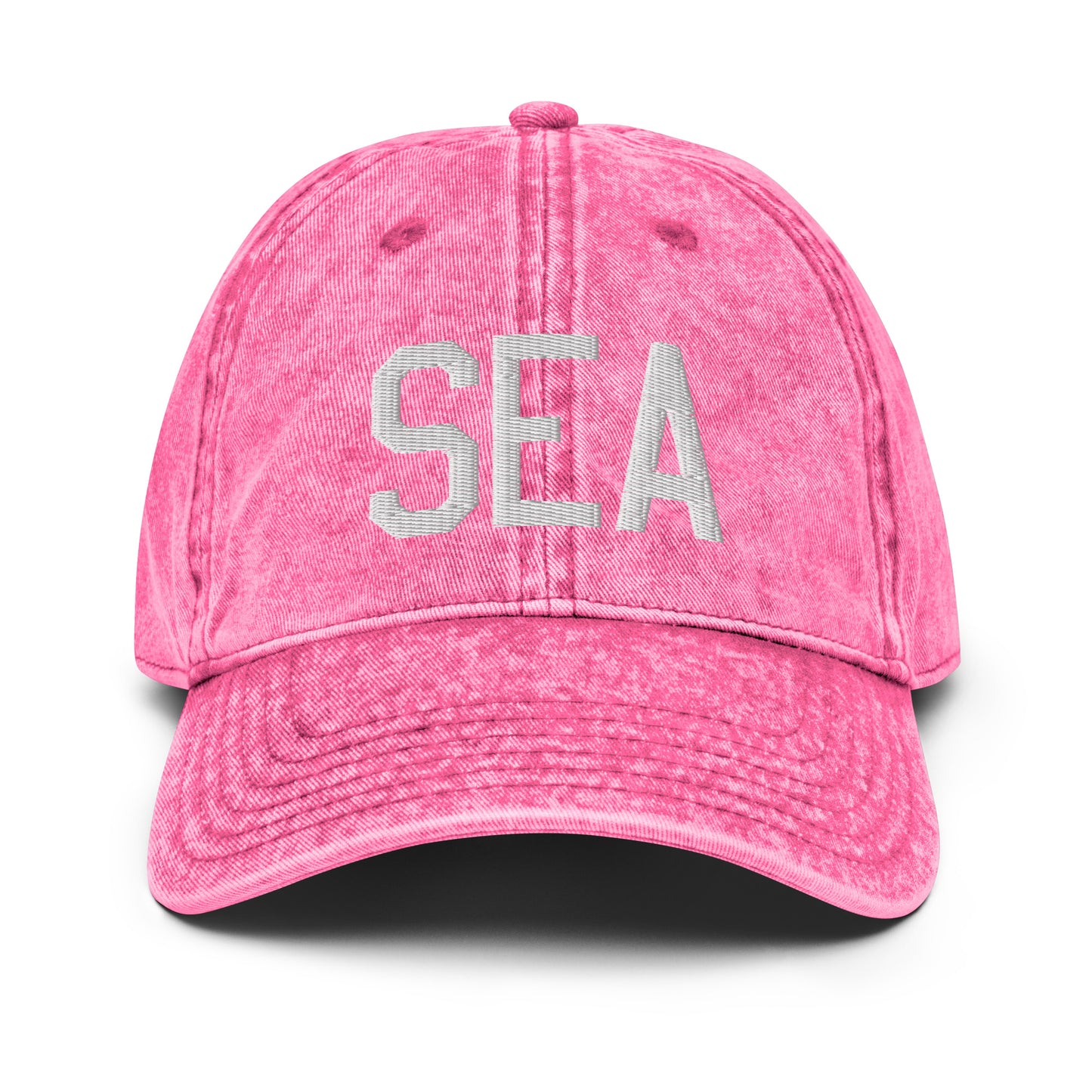 Airport Code Twill Cap - White • SEA Seattle • YHM Designs - Image 25