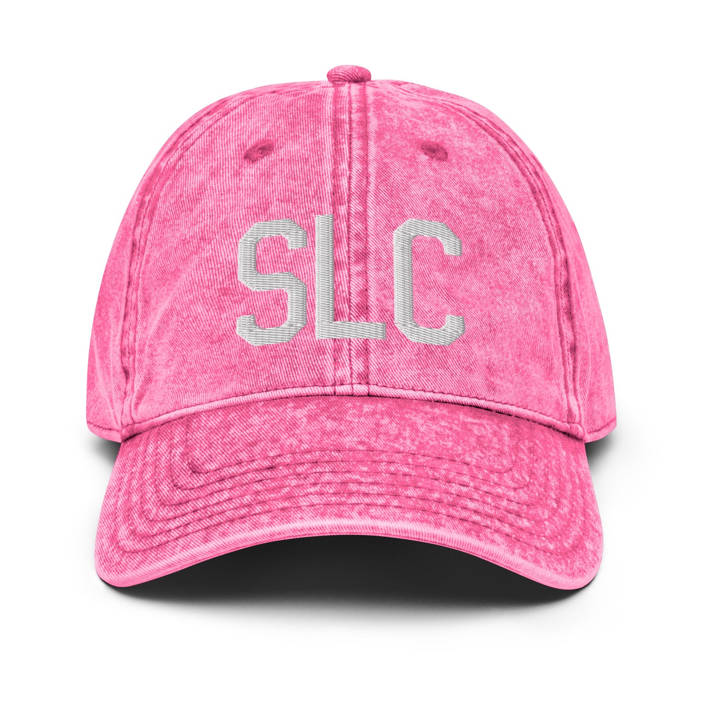 Airport Code Twill Cap - White • SLC Salt Lake City • YHM Designs - Image 25