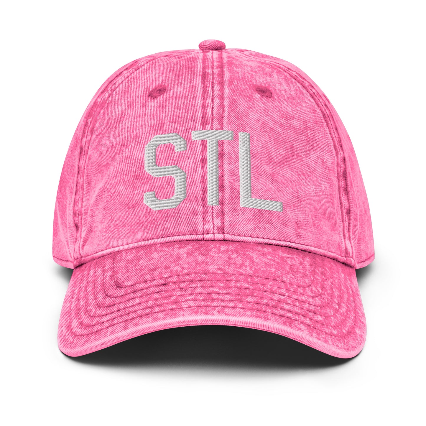 Airport Code Twill Cap - White • STL St. Louis • YHM Designs - Image 25