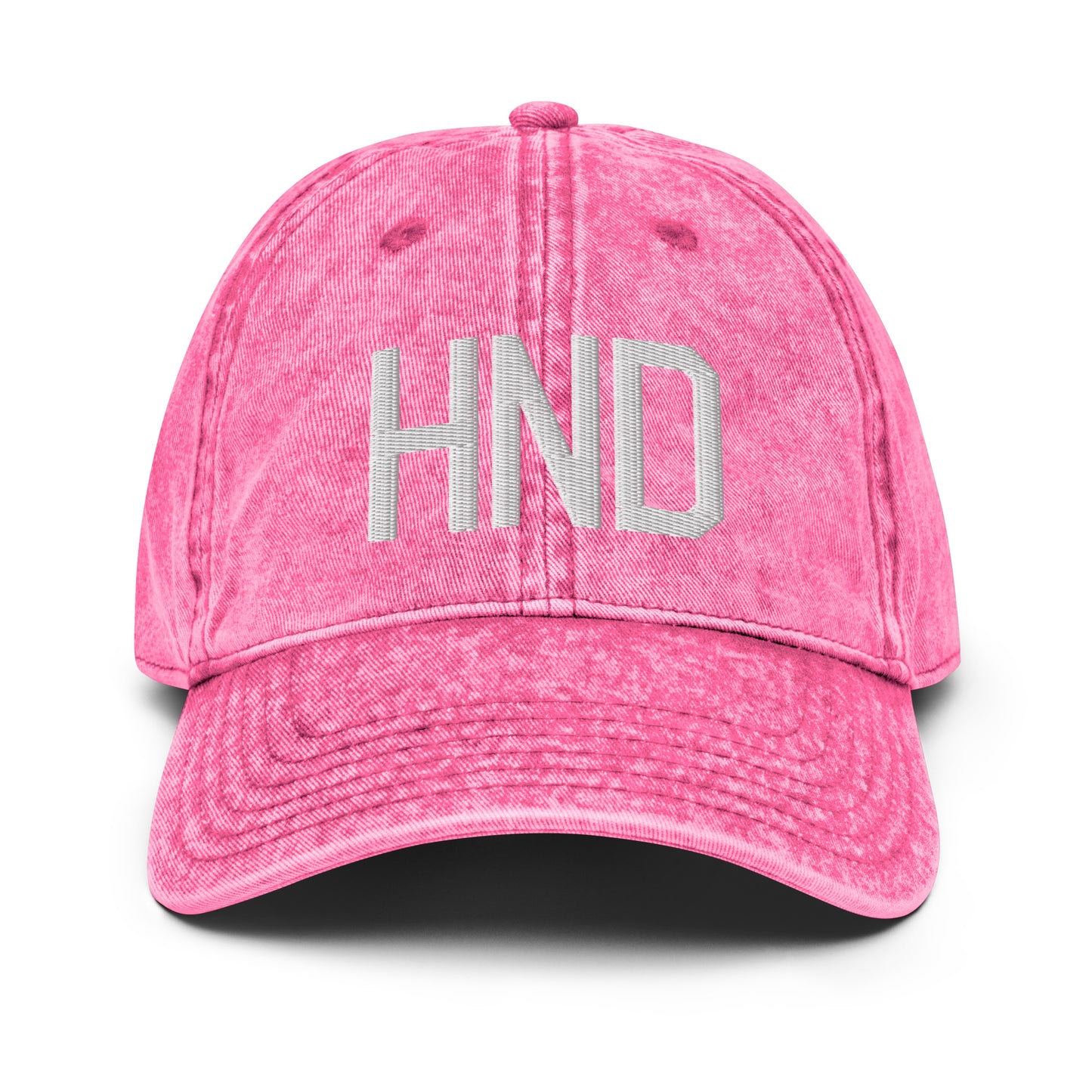 Airport Code Twill Cap - White • HND Tokyo • YHM Designs - Image 25