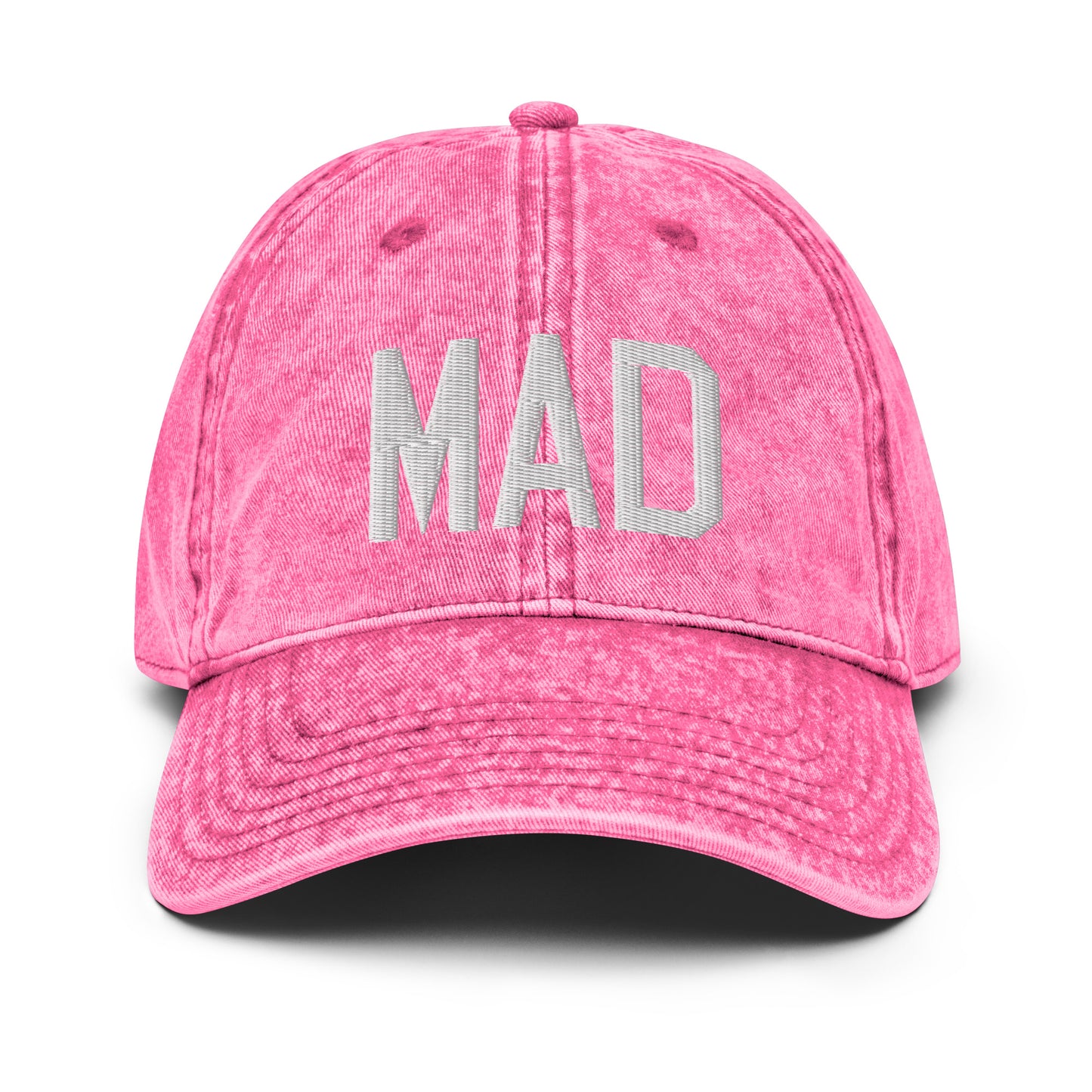 Airport Code Twill Cap - White • MAD Madrid • YHM Designs - Image 25