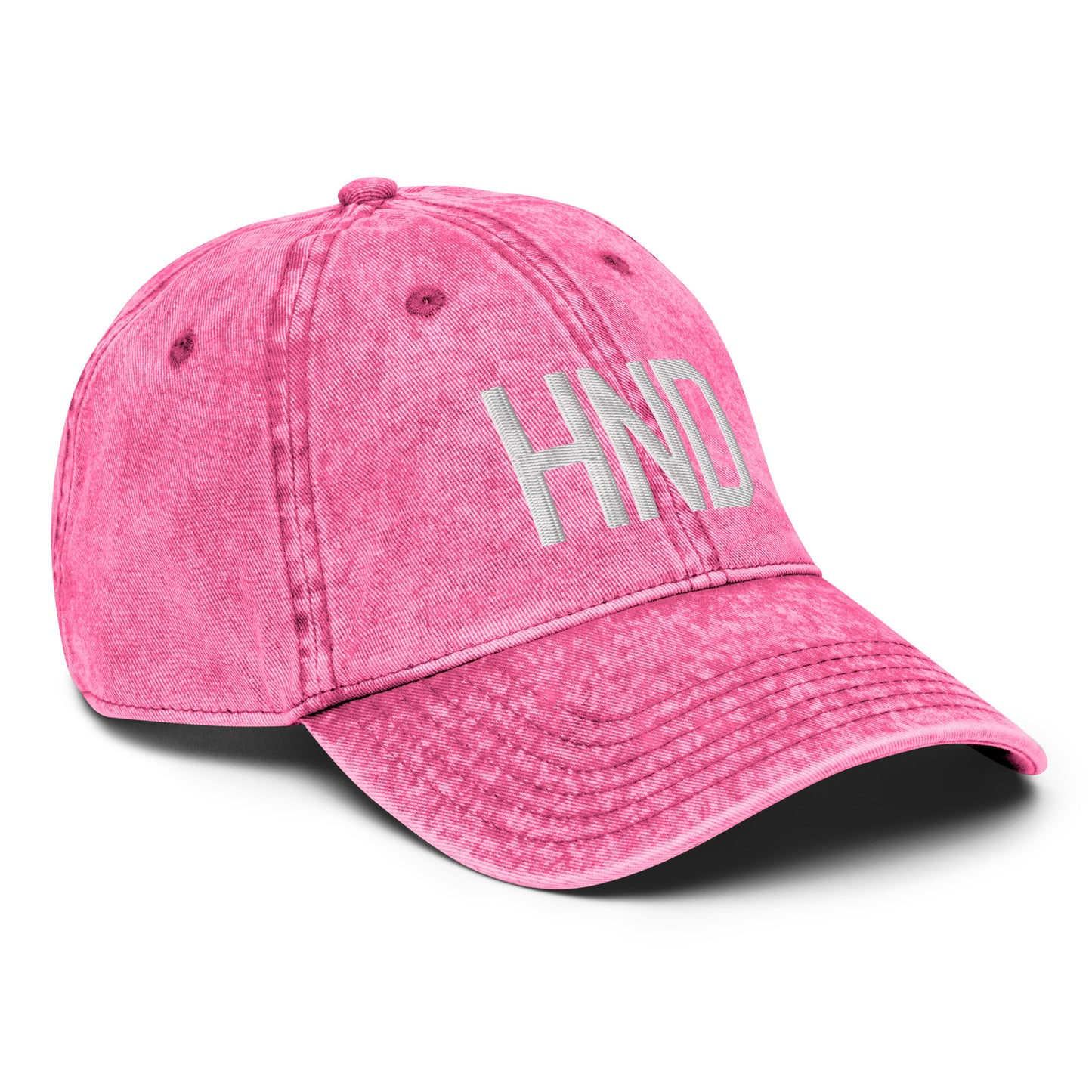 Airport Code Twill Cap - White • HND Tokyo • YHM Designs - Image 27