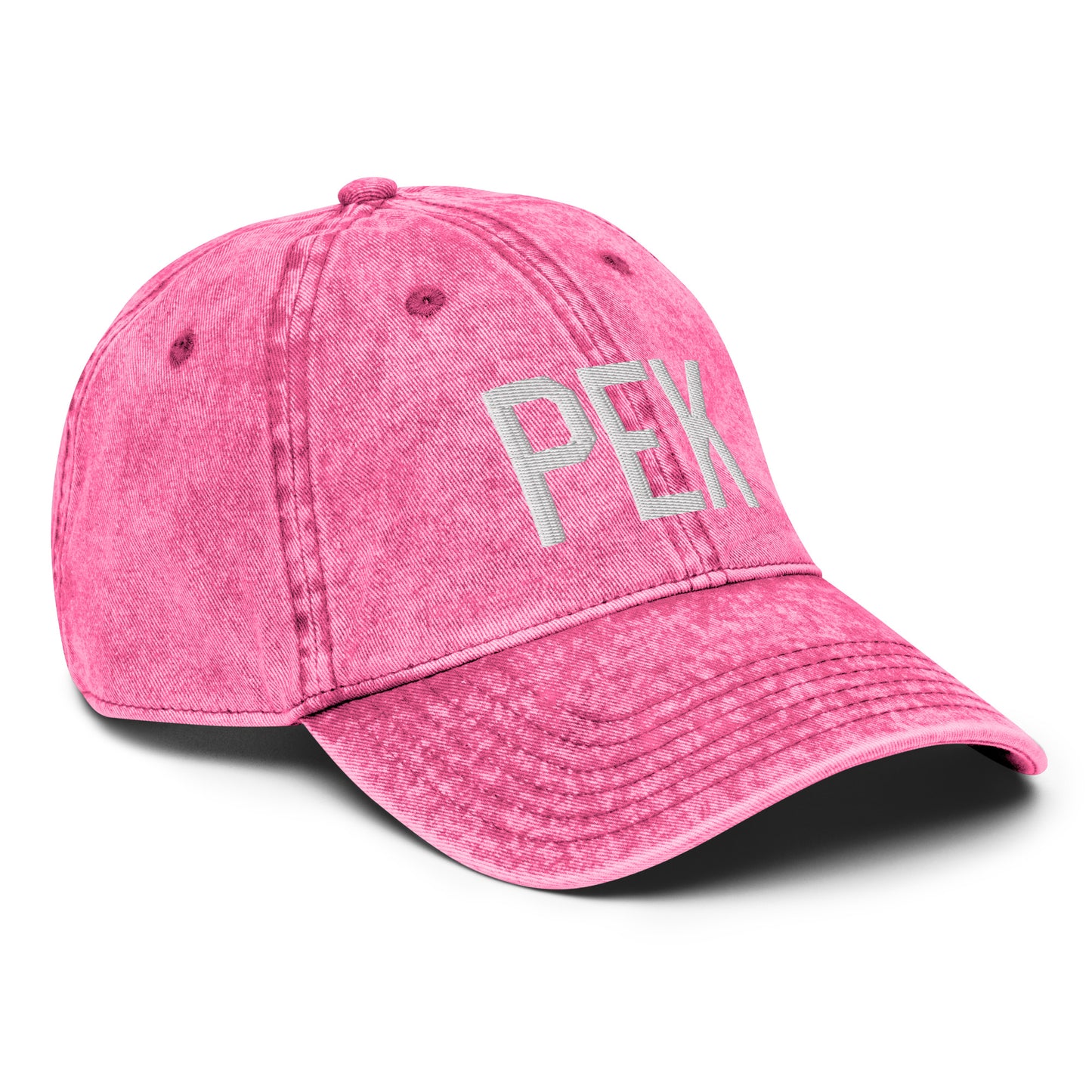 Airport Code Twill Cap - White • PEK Beijing • YHM Designs - Image 27