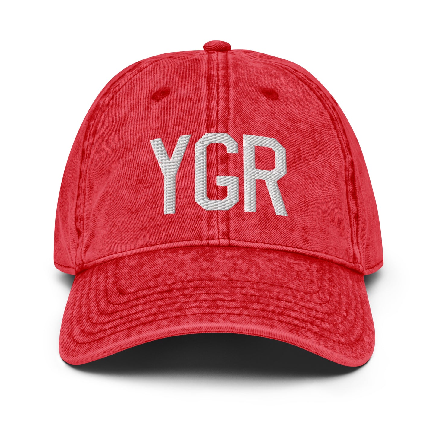 Airport Code Twill Cap - White • YGR Îles-de-la-Madeleine • YHM Designs - Image 22
