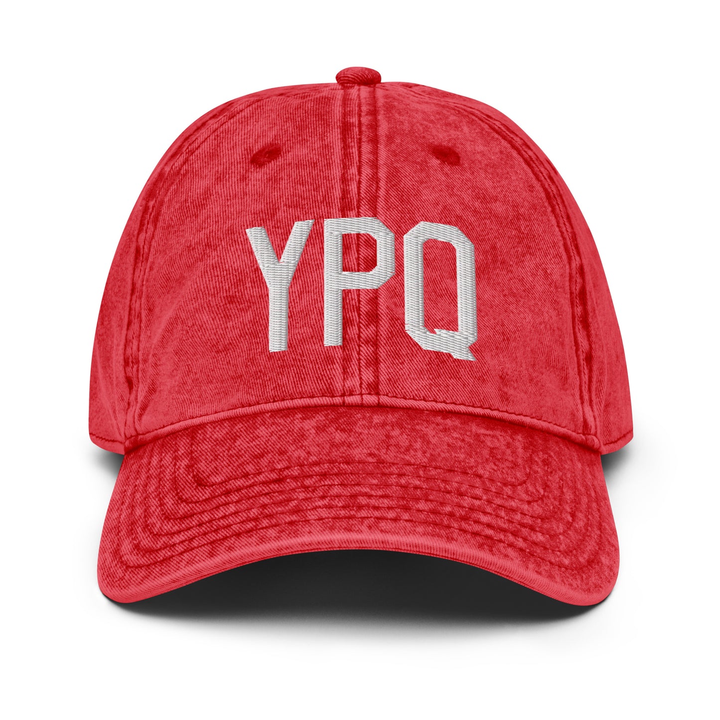 Airport Code Twill Cap - White • YPQ Peterborough • YHM Designs - Image 22