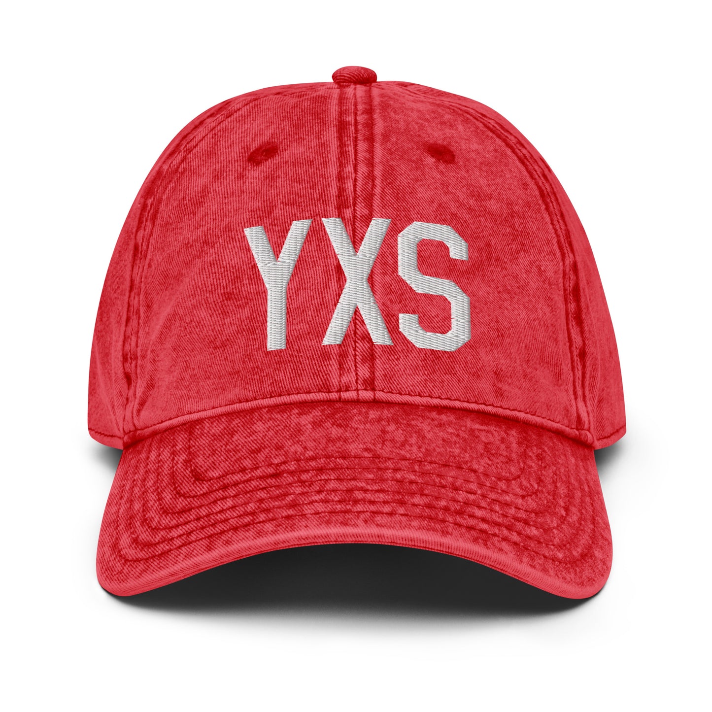 Airport Code Twill Cap - White • YXS Prince George • YHM Designs - Image 22