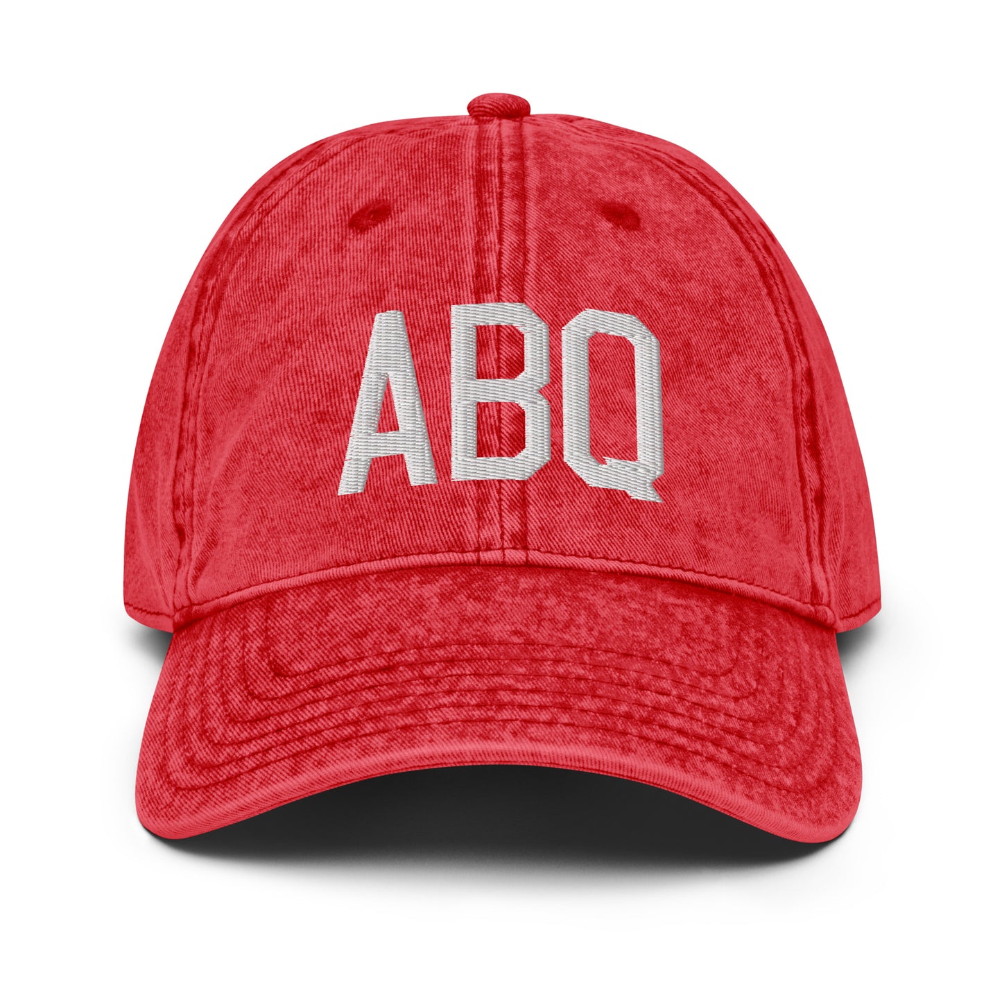 Airport Code Twill Cap - White • ABQ Albuquerque • YHM Designs - Image 22