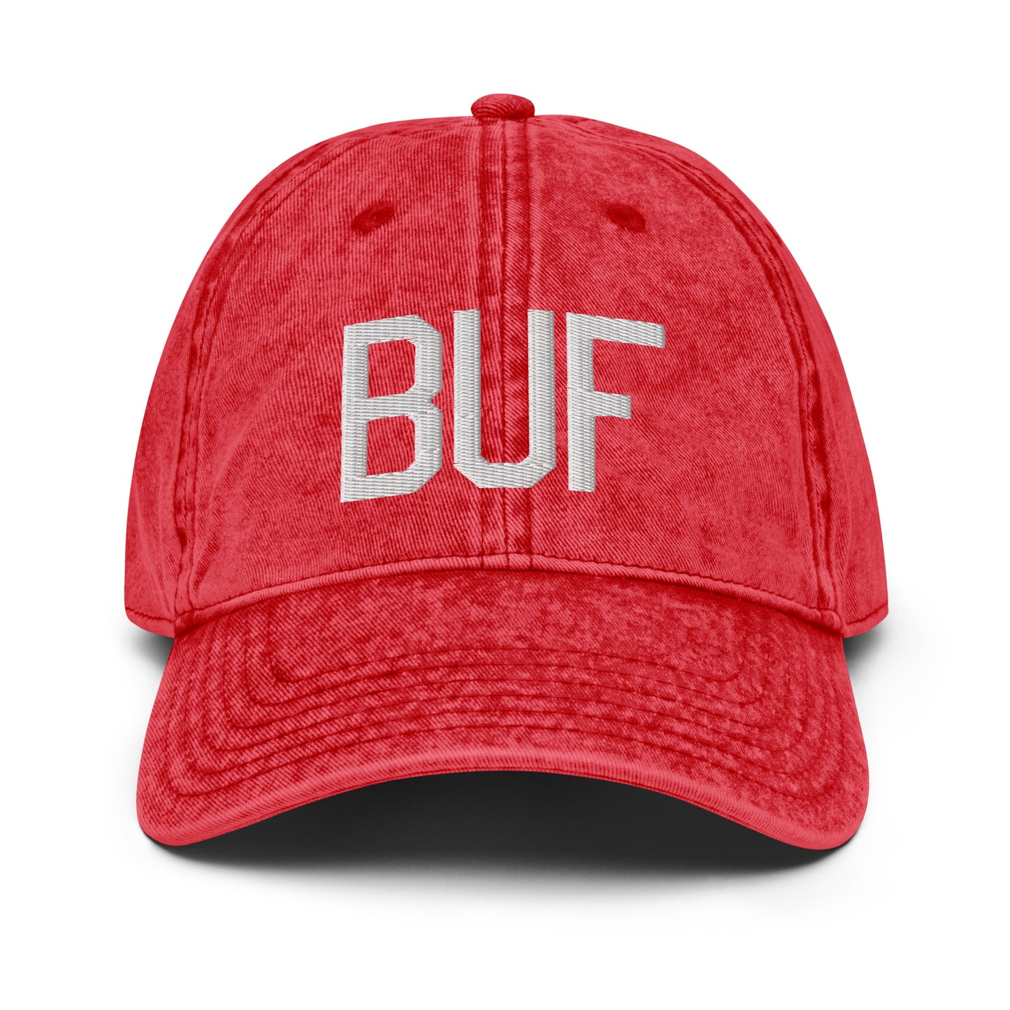 Airport Code Twill Cap - White • BUF Buffalo • YHM Designs - Image 22