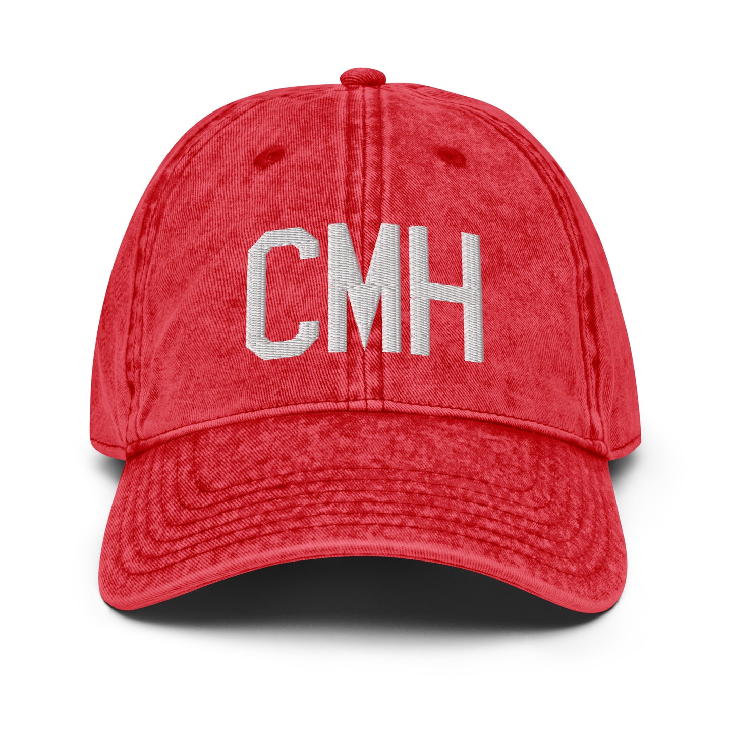 Airport Code Twill Cap - White • CMH Columbus • YHM Designs - Image 22