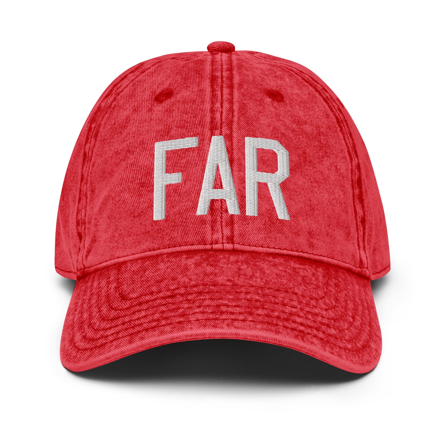 Airport Code Twill Cap - White • FAR Fargo • YHM Designs - Image 22