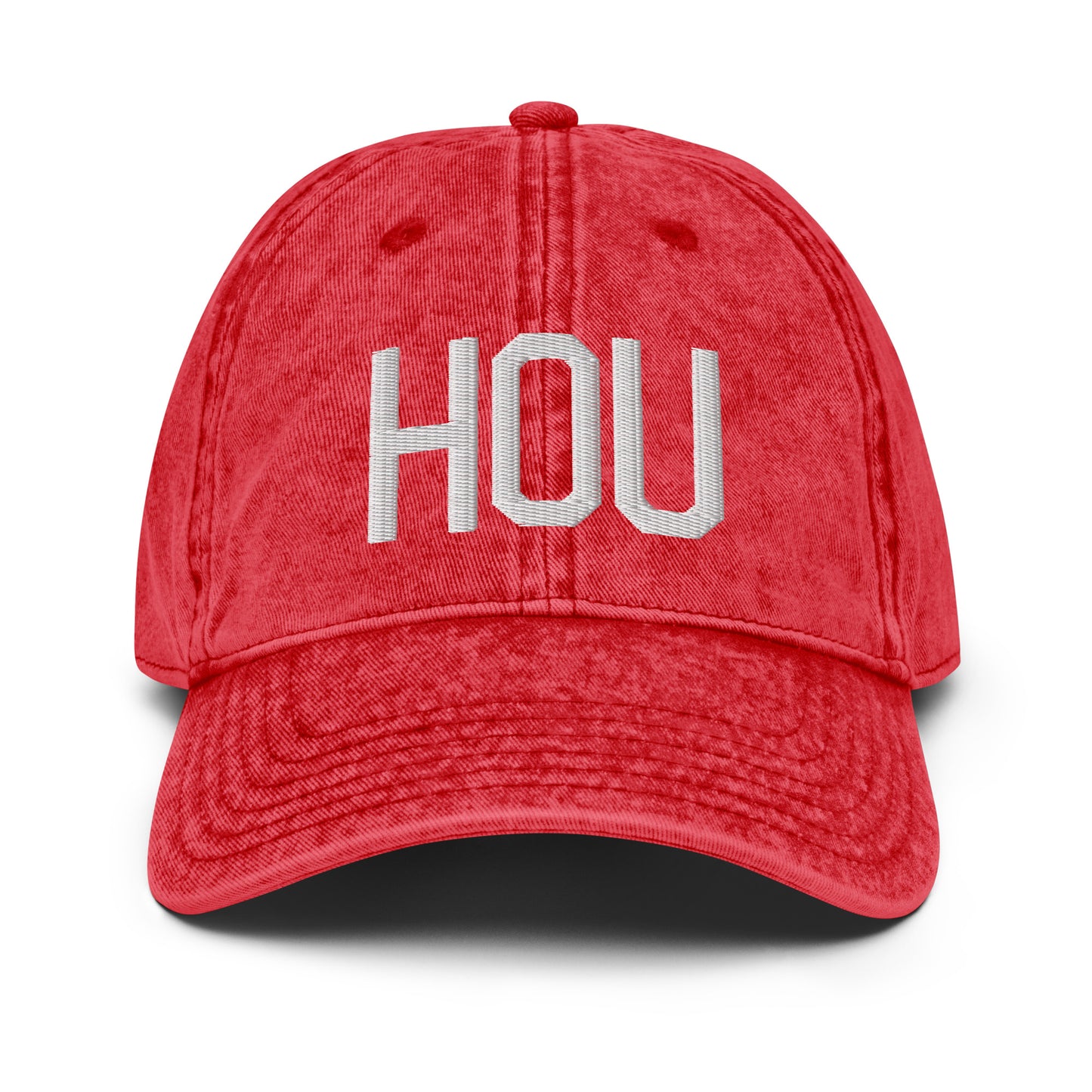 Airport Code Twill Cap - White • HOU Houston • YHM Designs - Image 22