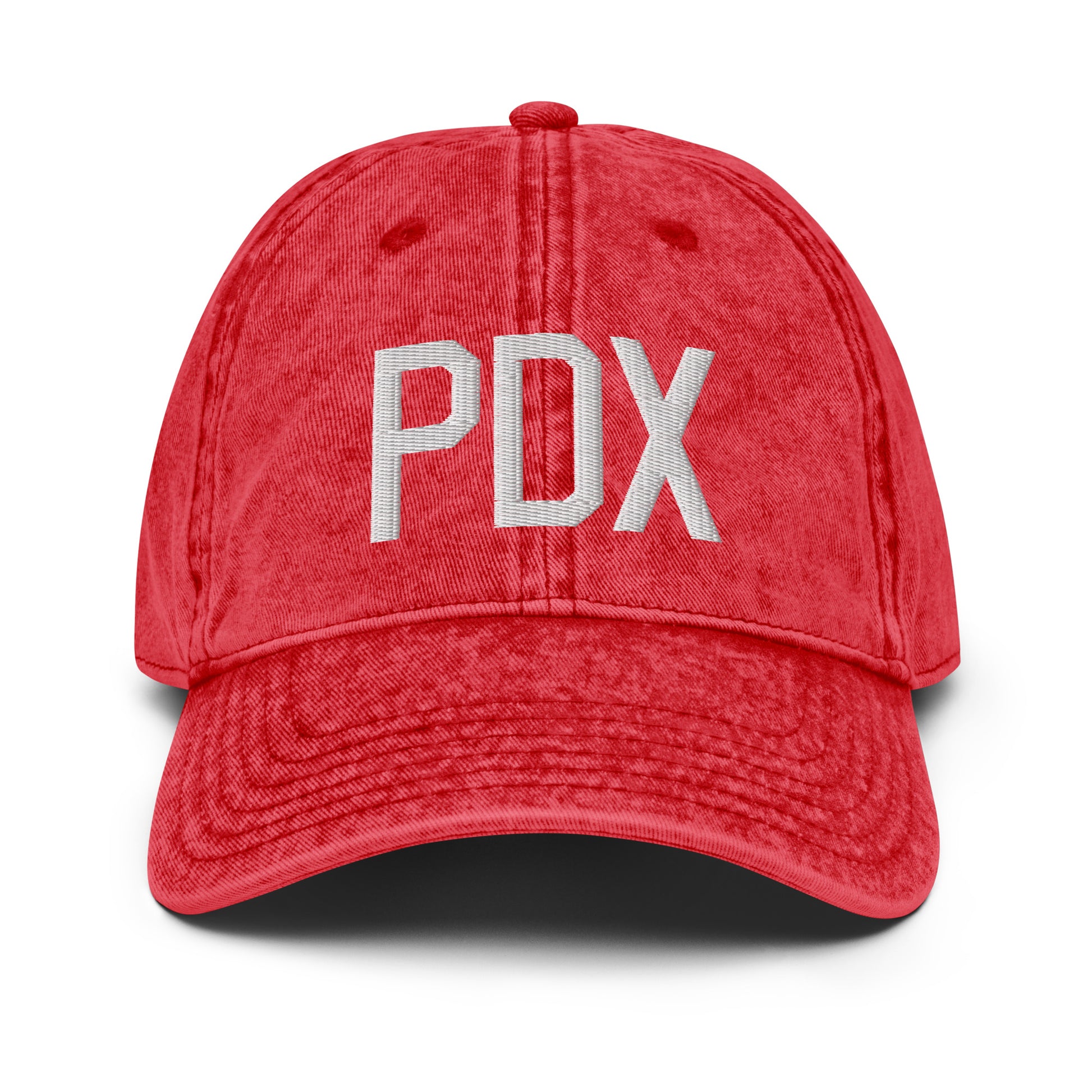 Airport Code Twill Cap - White • PDX Portland • YHM Designs - Image 22