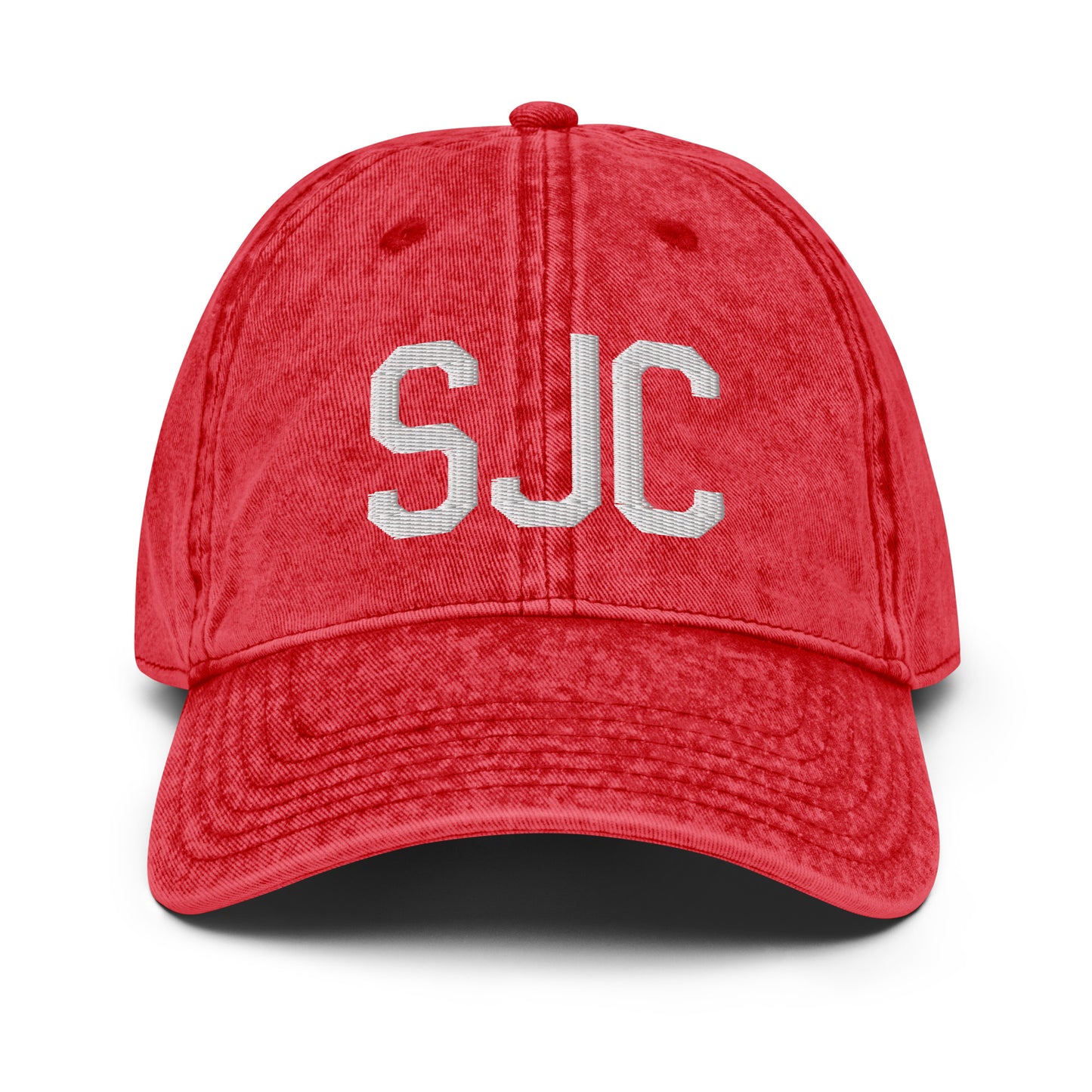 Airport Code Twill Cap - White • SJC San Jose • YHM Designs - Image 22