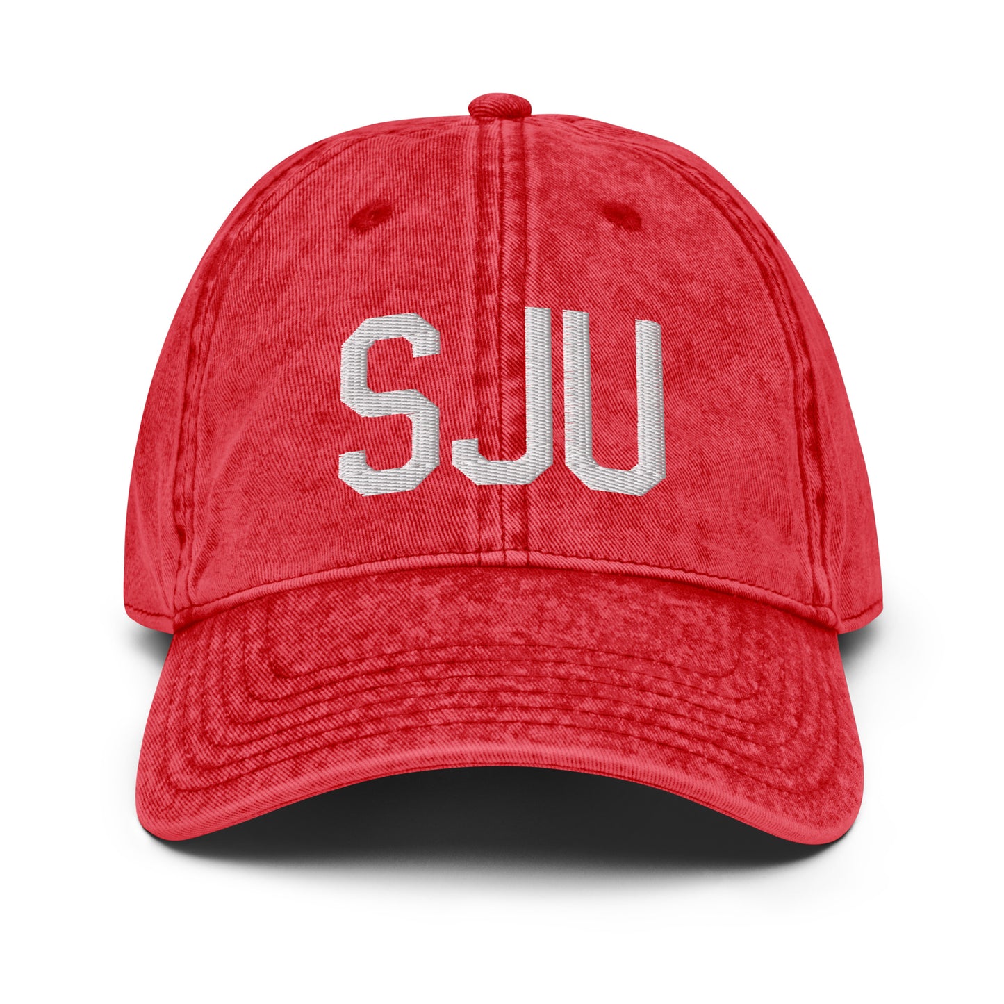 Airport Code Twill Cap - White • SJU San Juan • YHM Designs - Image 22