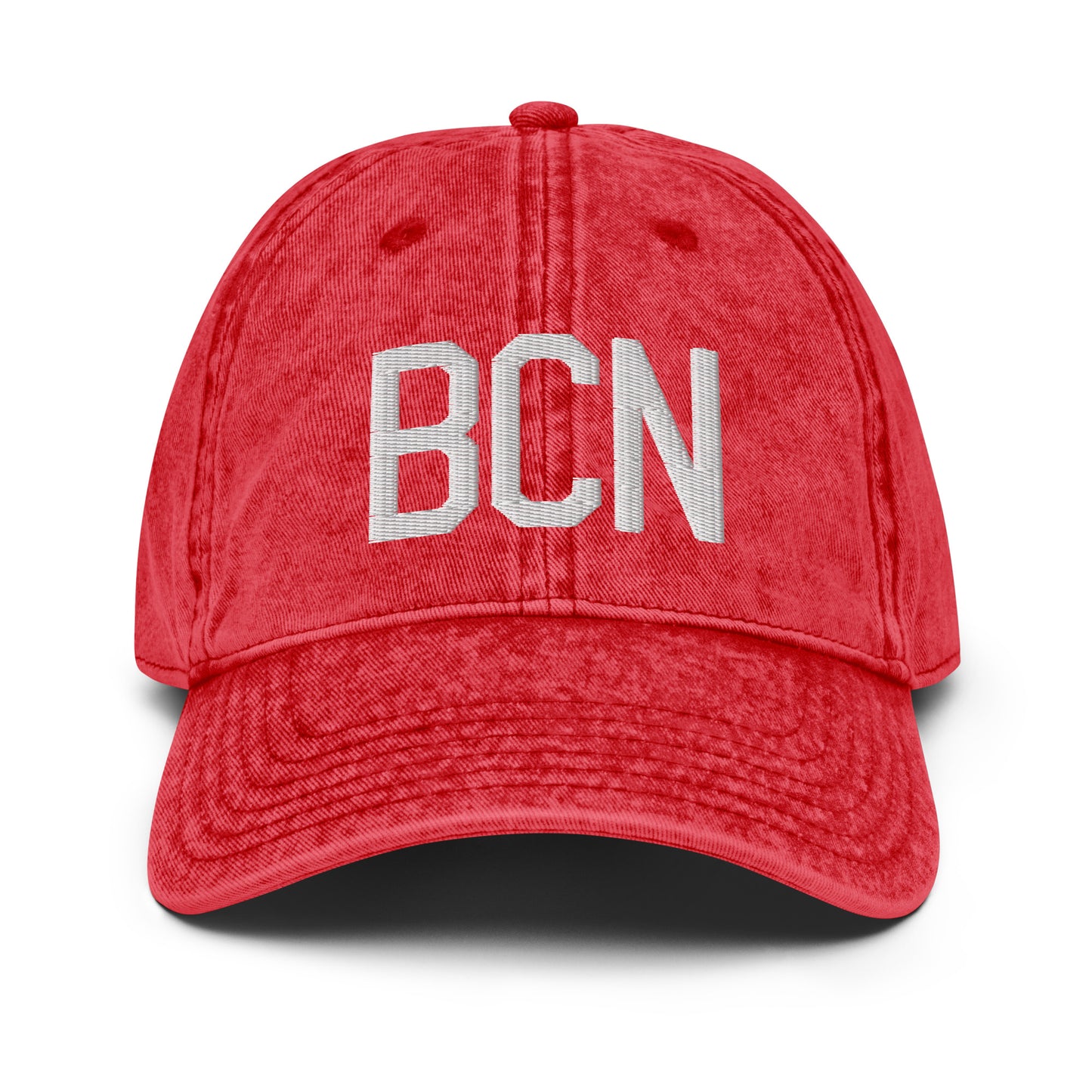 Airport Code Twill Cap - White • BCN Barcelona • YHM Designs - Image 22