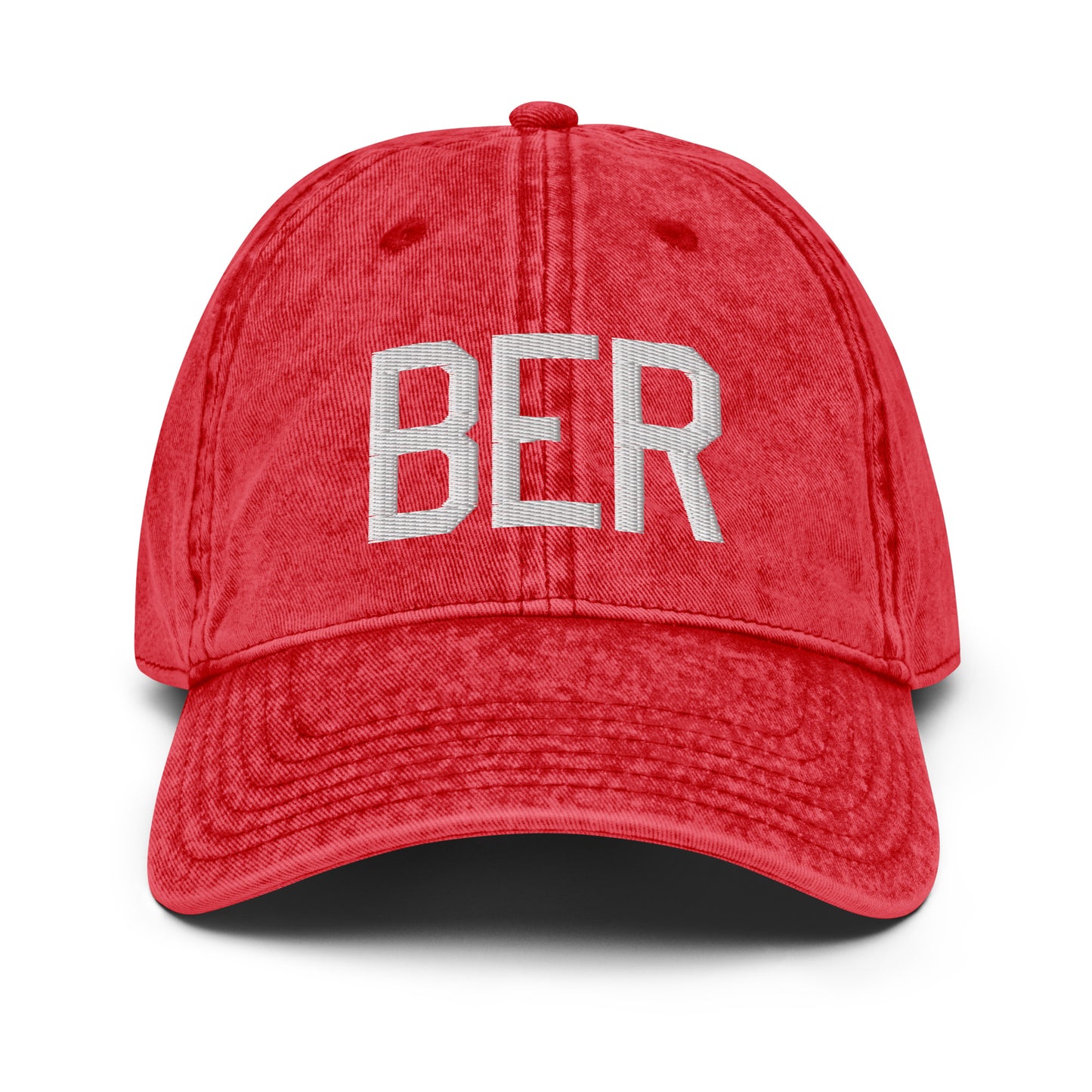 Airport Code Twill Cap - White • BER Berlin • YHM Designs - Image 22