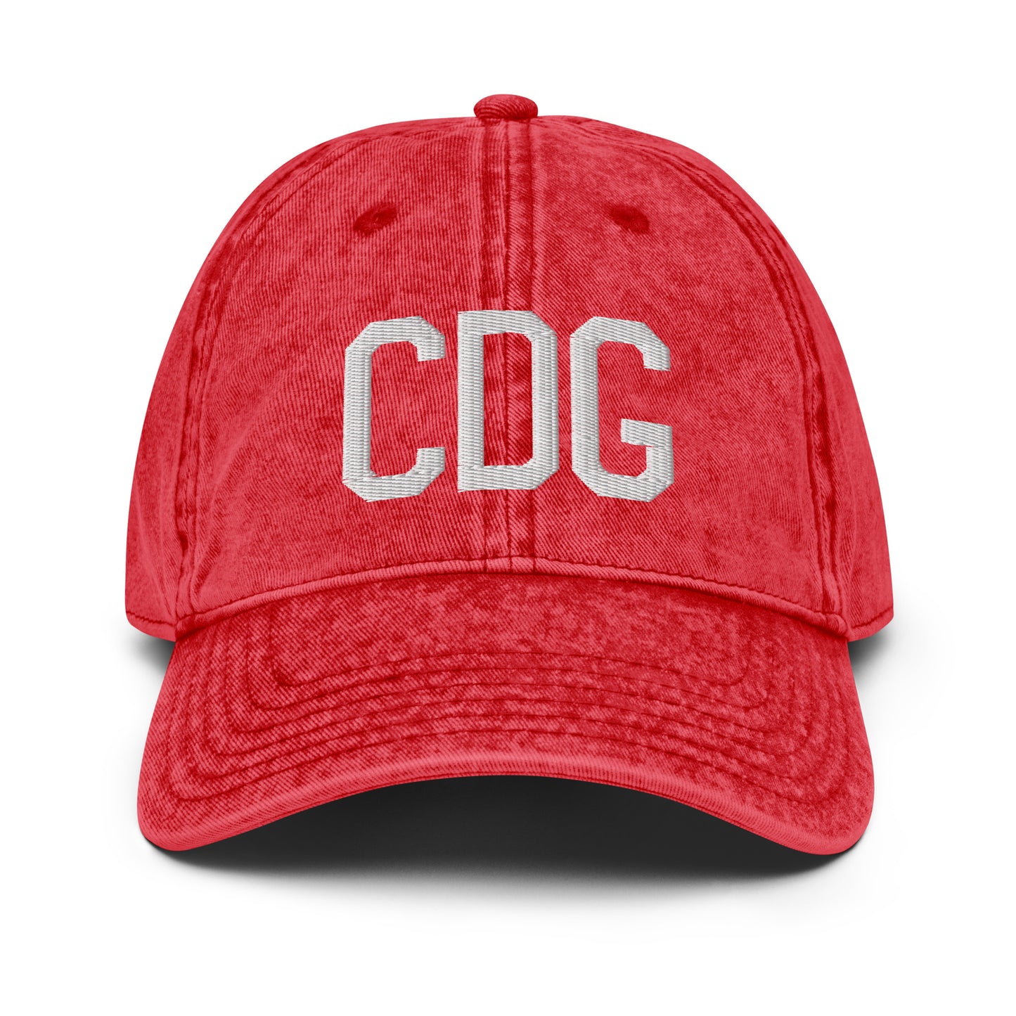 Airport Code Twill Cap - White • CDG Paris • YHM Designs - Image 22