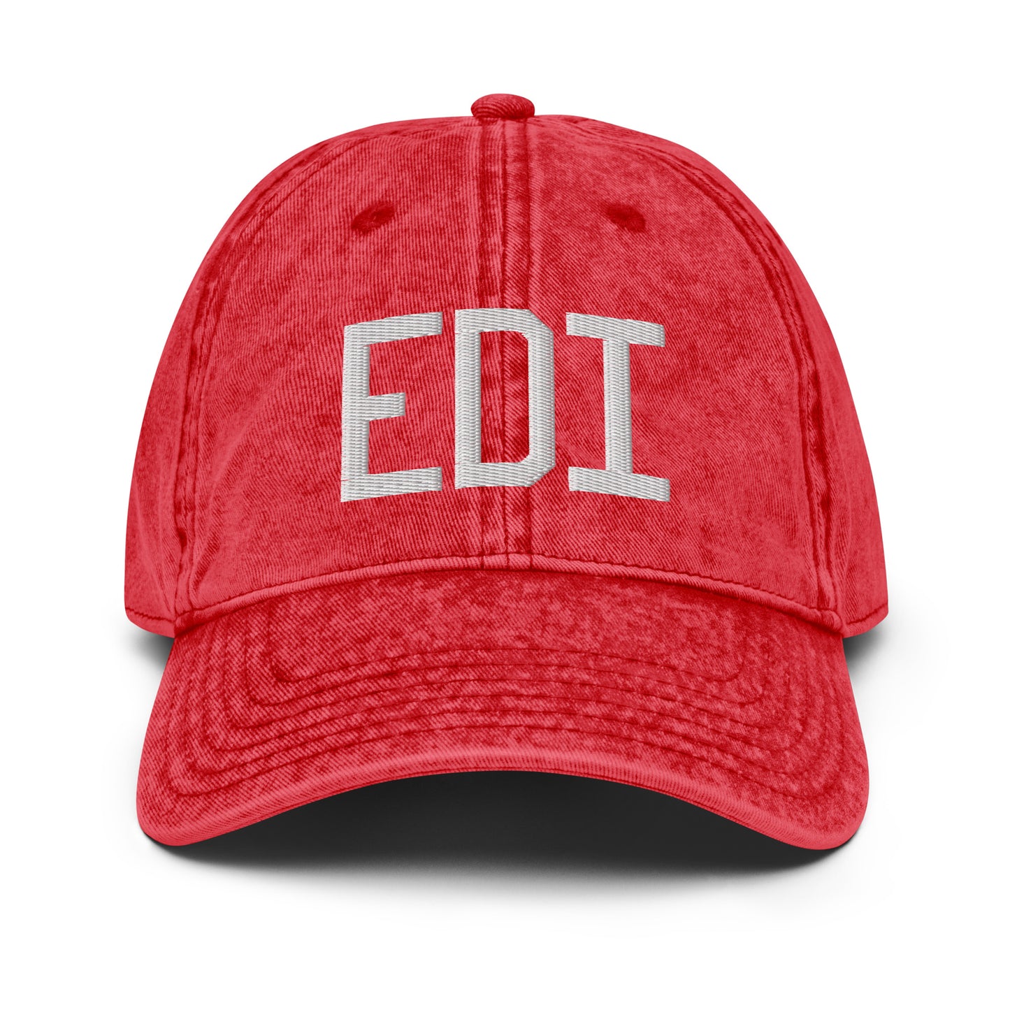 Airport Code Twill Cap - White • EDI Edinburgh • YHM Designs - Image 22