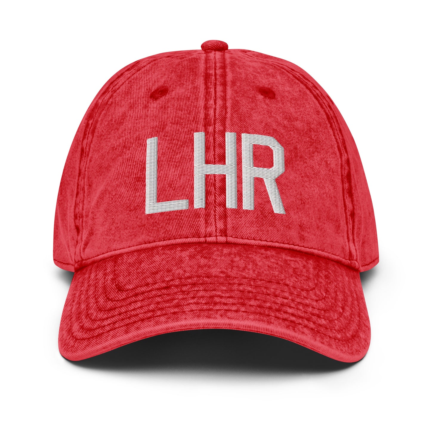 Airport Code Twill Cap - White • LHR London • YHM Designs - Image 22