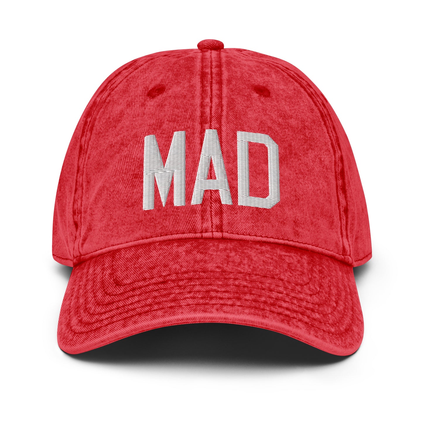 Airport Code Twill Cap - White • MAD Madrid • YHM Designs - Image 22