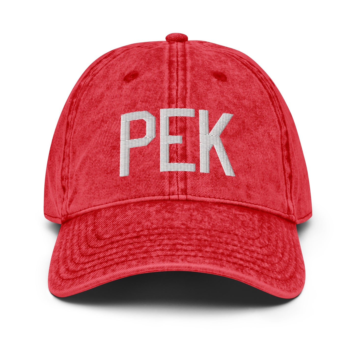 Airport Code Twill Cap - White • PEK Beijing • YHM Designs - Image 22