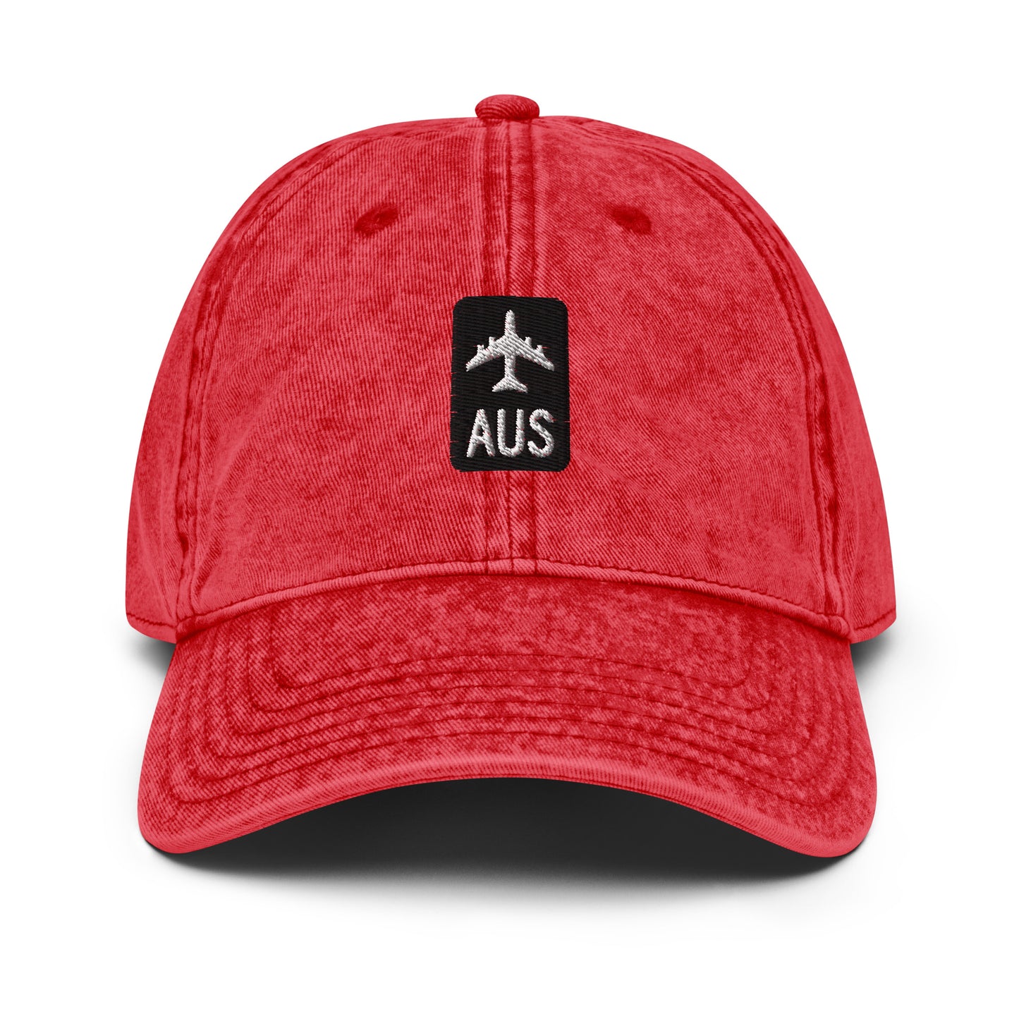 Jetliner Vintage Cotton Twill Baseball Cap • Black/White • AUS Austin Souvenir • YHM Designs - Image 16